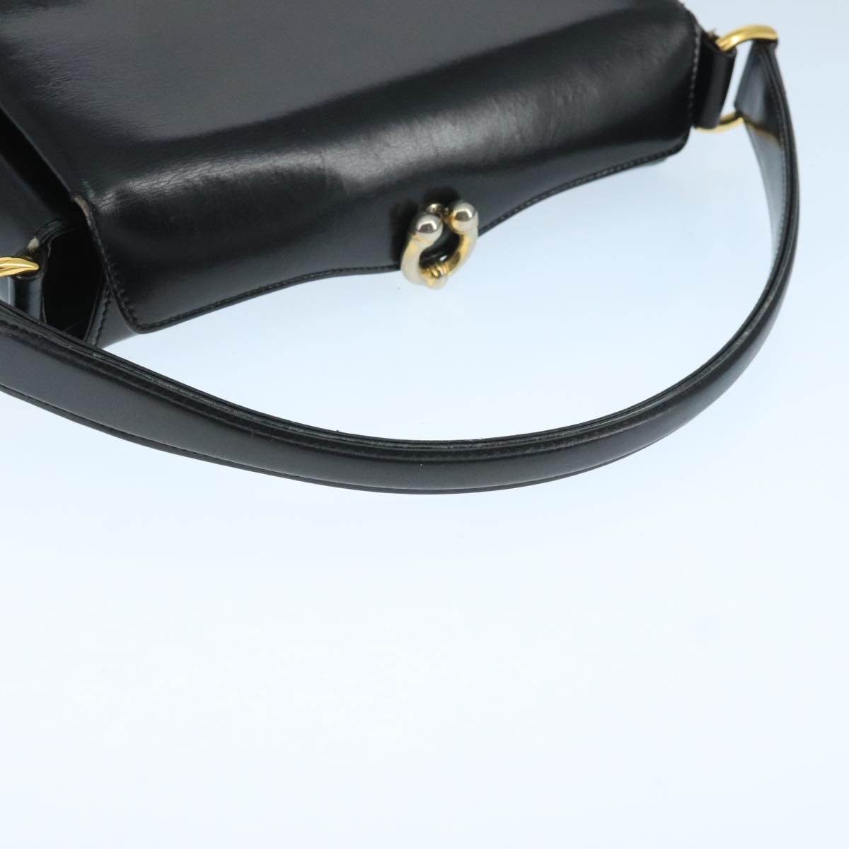 GUCCI Hand Bag Leather Black - 7