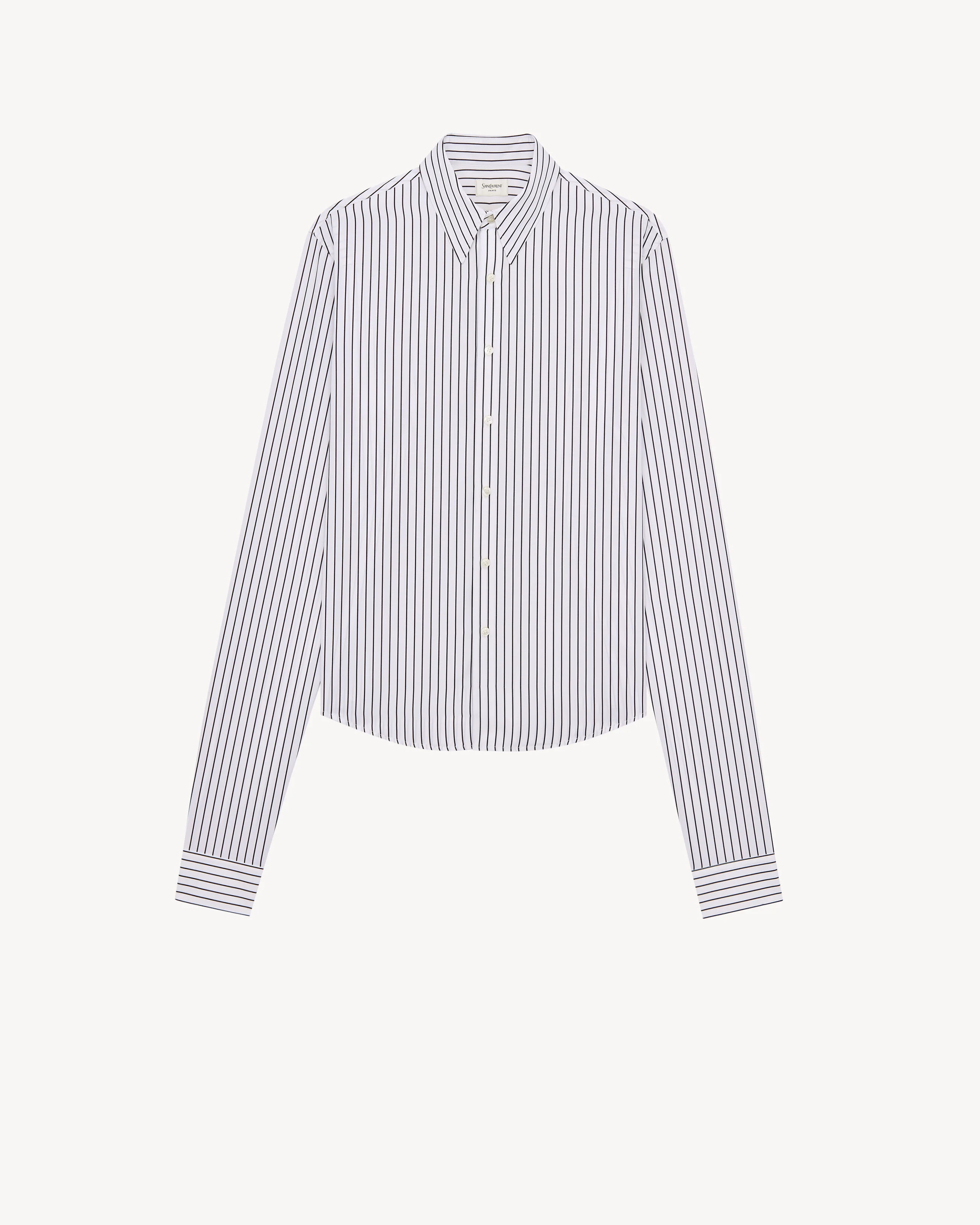 SHIRT IN STRIPED COTTON POPLIN - 1