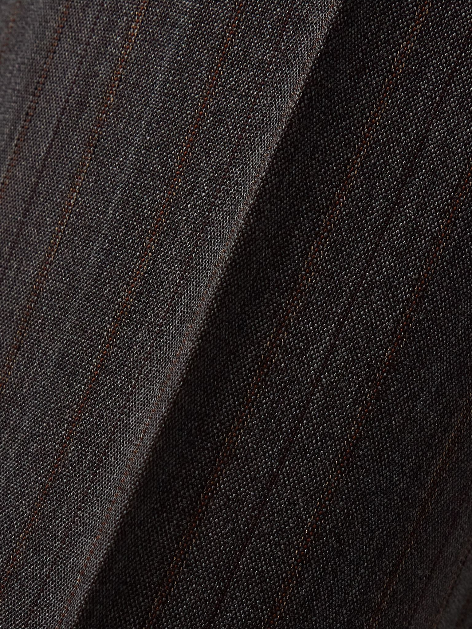Striped wool-blend straight-leg pants Anthracite - 4