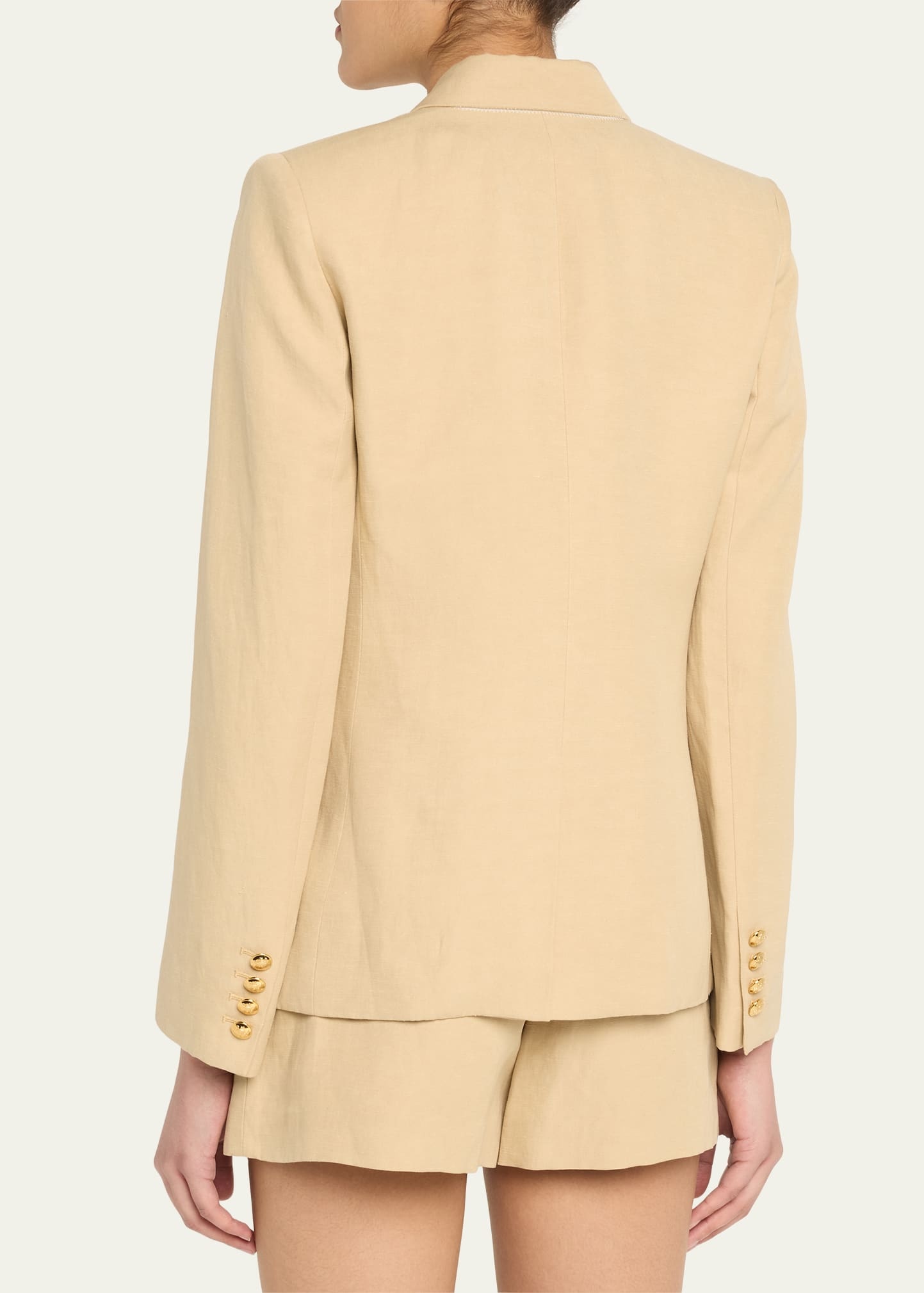 Veda Double-Breasted Linen Jacket - 3