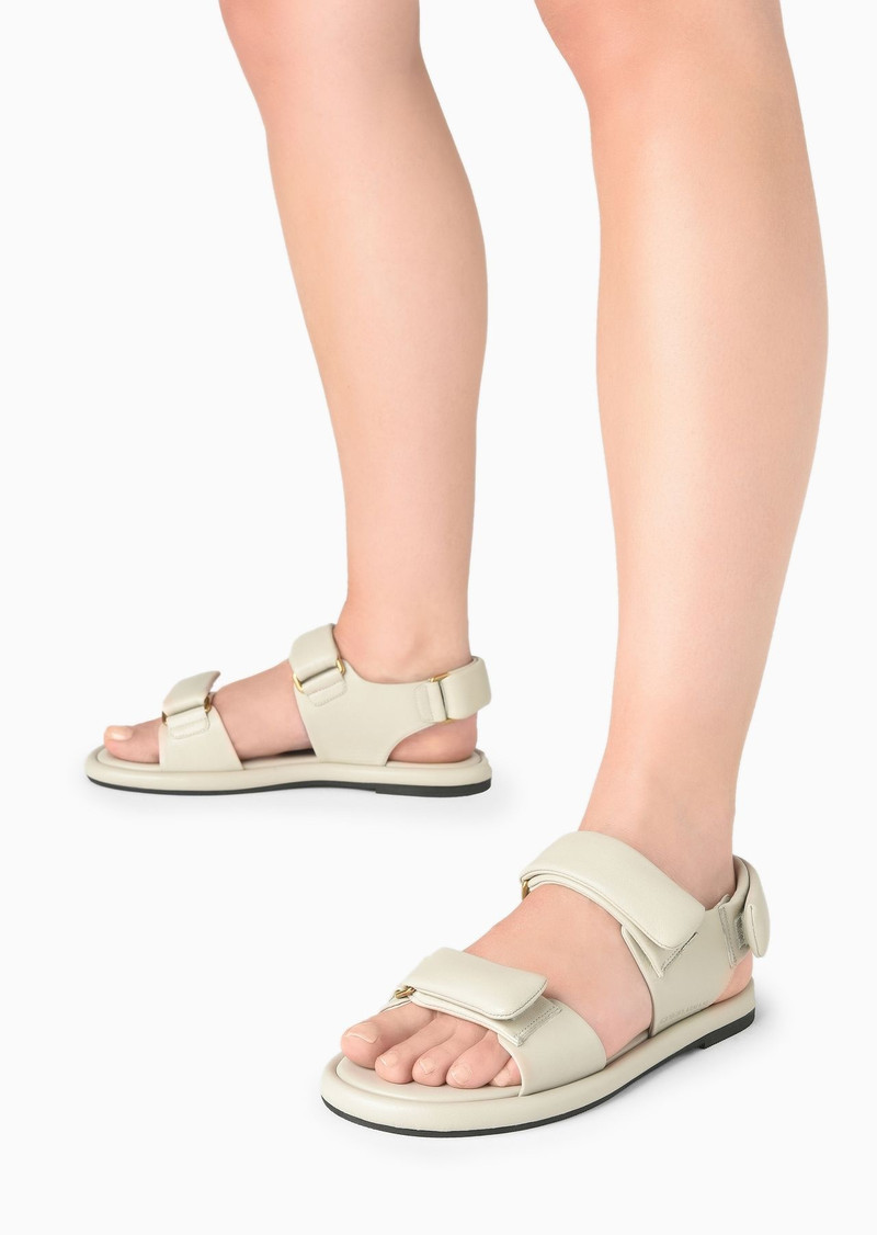 Padded nappa-leather flat sandals 7