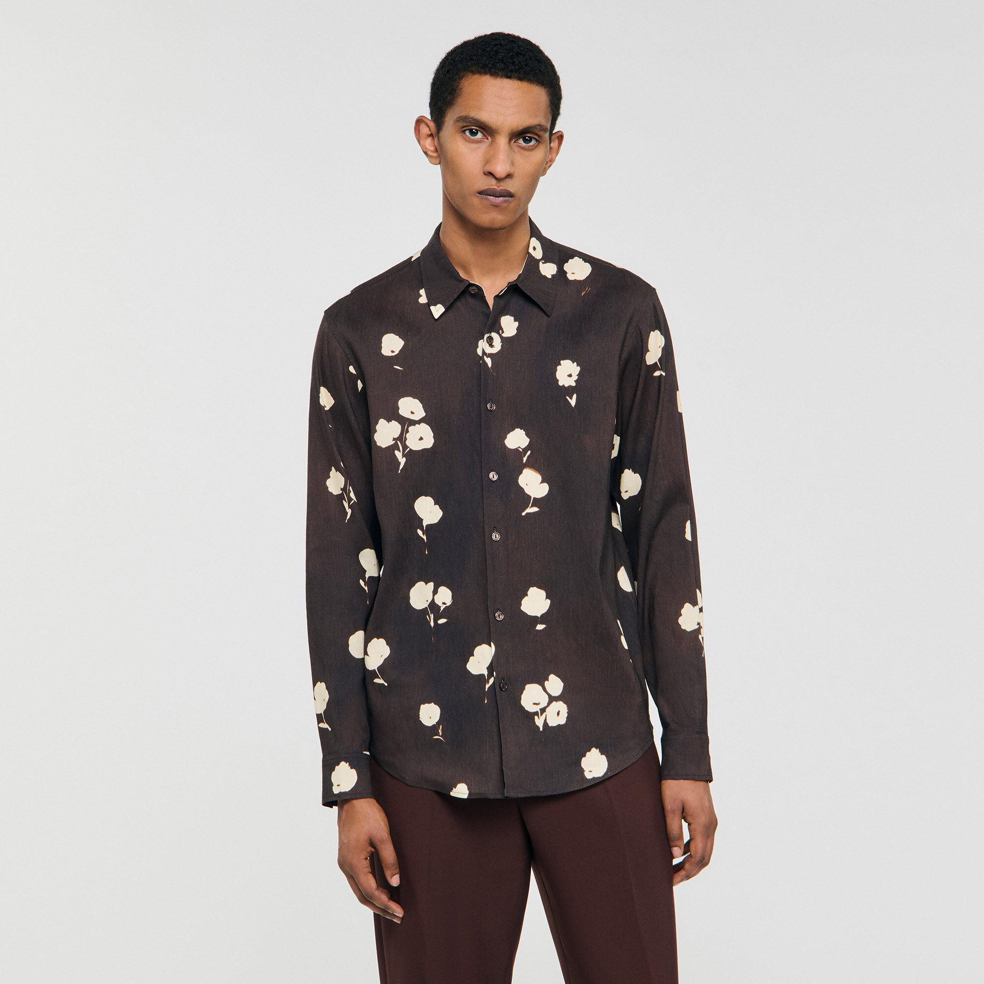 FLORAL PRINT LINEN SHIRT - 4
