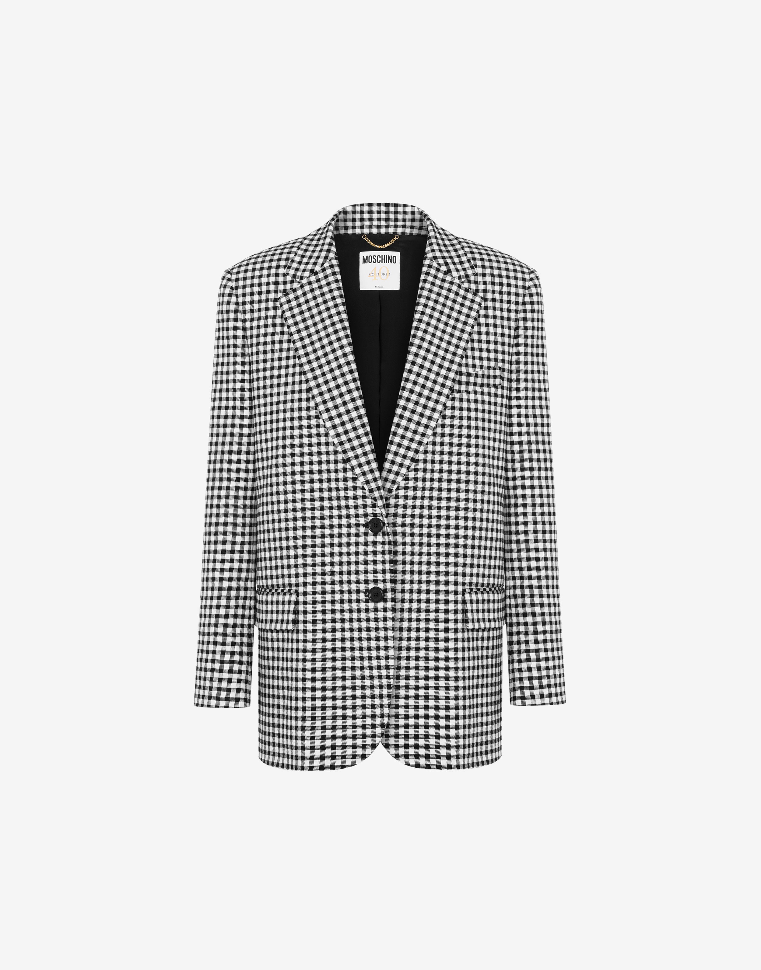 COTTON AND NYLON GINGHAM JACKET - 1