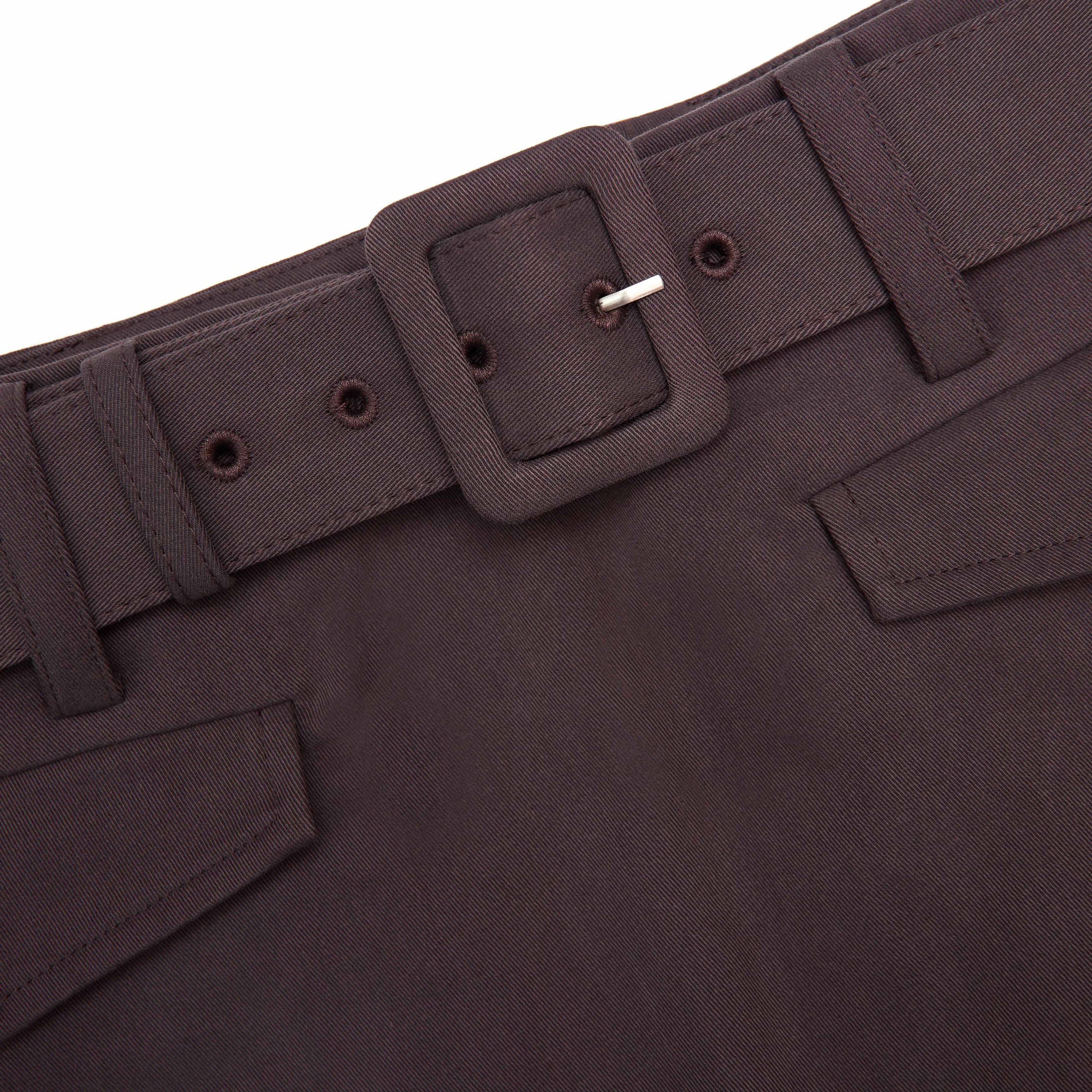 Brown Cotton Skort - 5