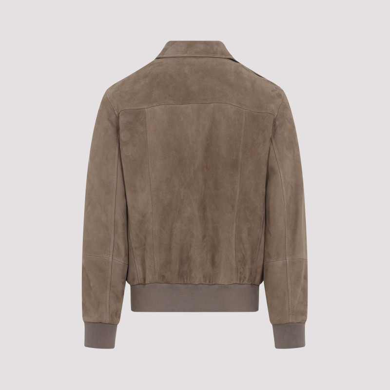 Brunello Cucinelli Brunello Cucinelli Leather Bomber Jacket Men outlook