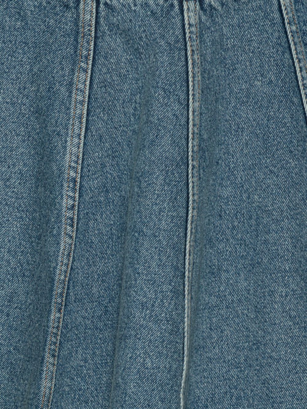 pleated denim mini skirt - 5