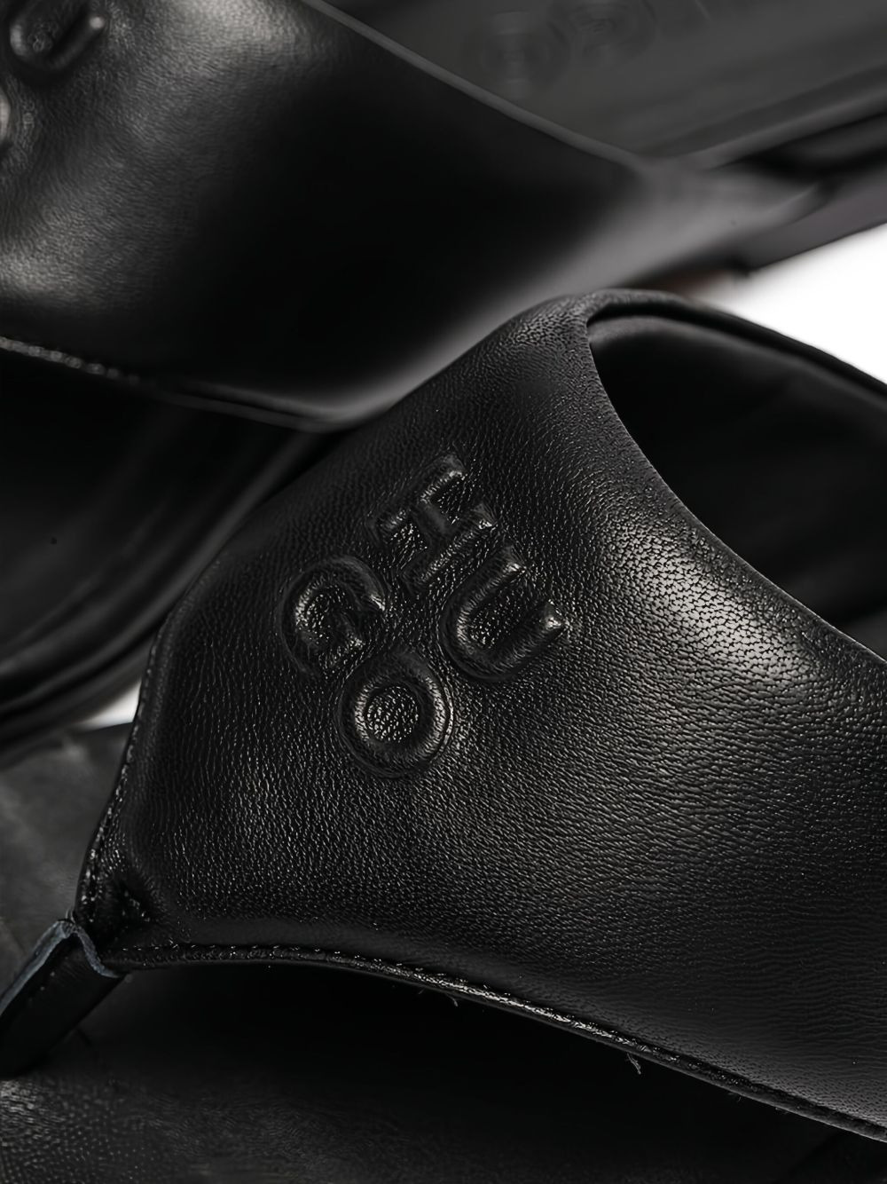 logo-embossed pointed-toe sandals - 5