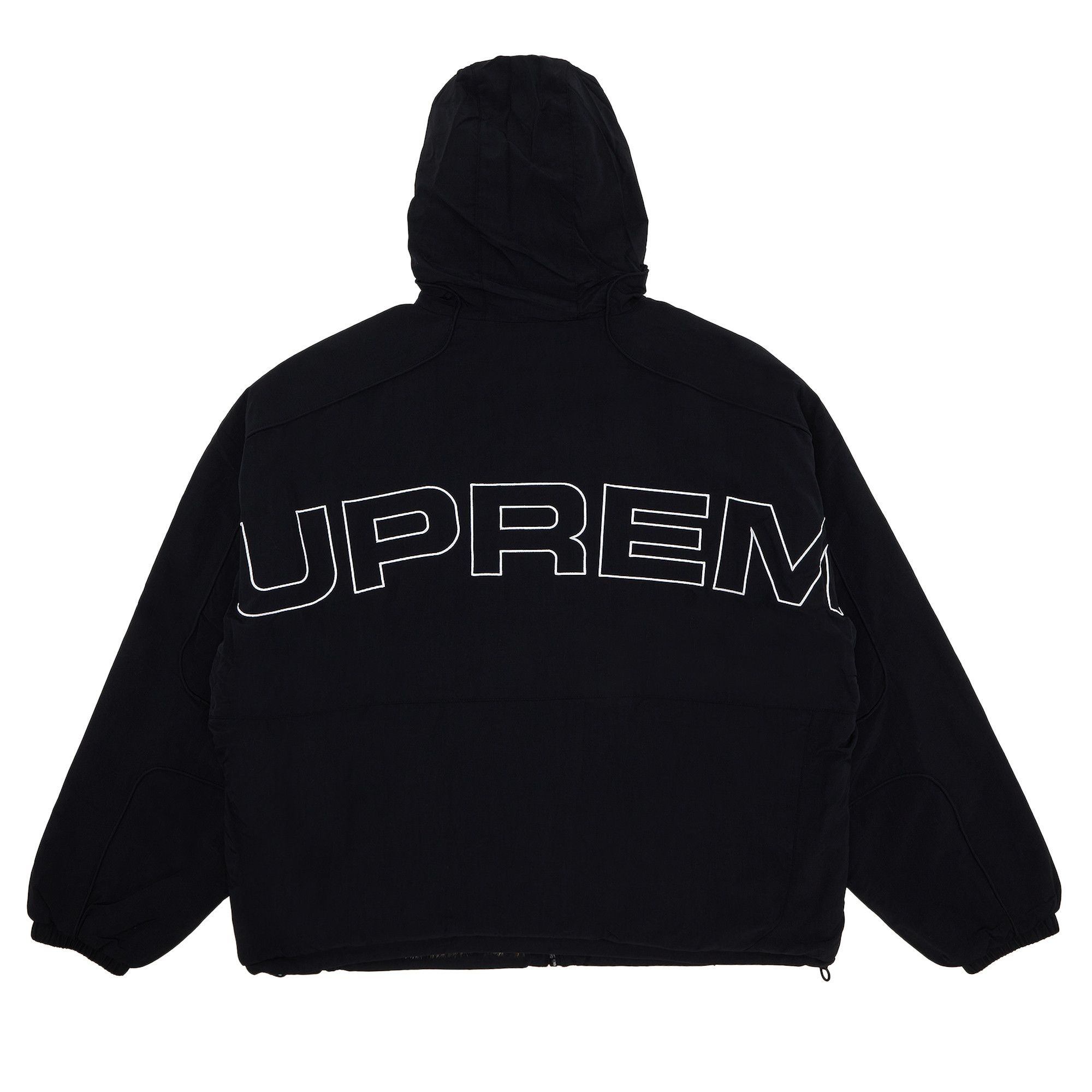 Supreme Faux Fur Reversible Hooded Track Jacket 'Black' - 2