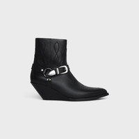 CELINE CELINE MOON ZIPPED BOOTS WITH HARNESS in Calfskin | REVERSIBLE