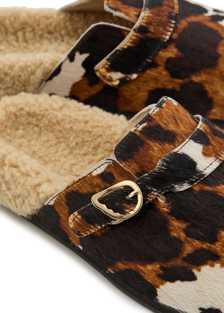 Ancient Greek Sandals Vasilitsa Cow-print Pony-hair Mules - 4