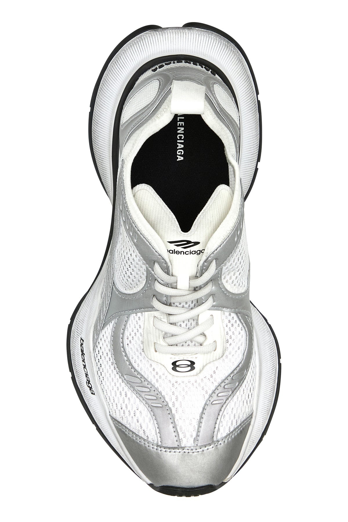 Two-tone mesh and fabric Circuit sneakers - 4