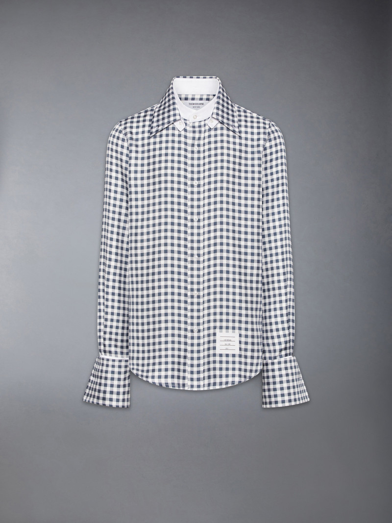 SILK TWILL GINGHAM SHIRT 1