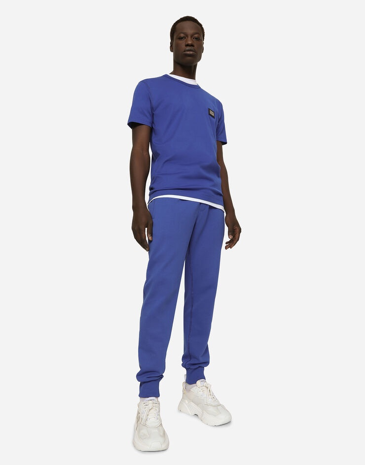 Jersey jogging pants with branded tag - 5