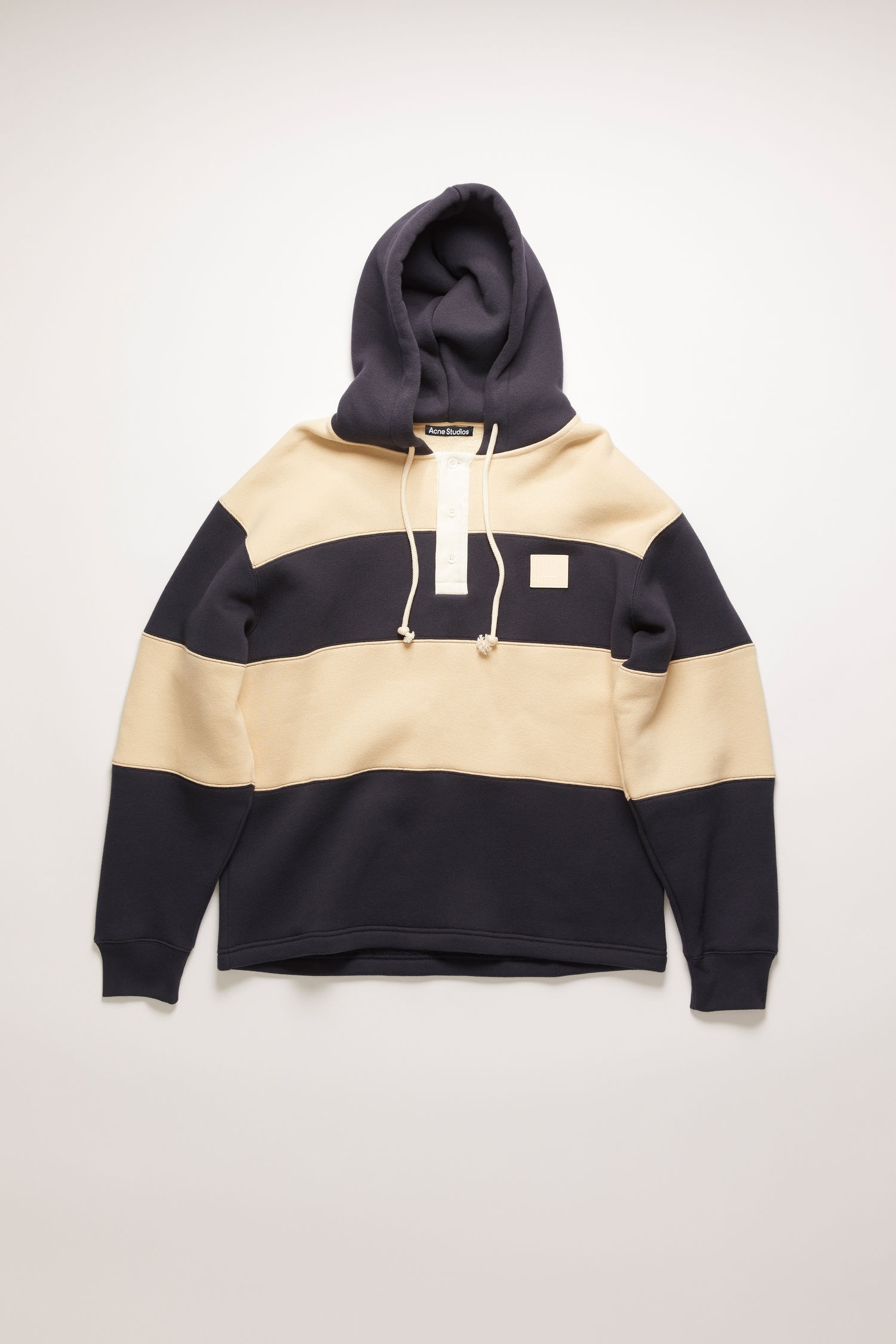 Hooded rugby sweatshirt navy - 1