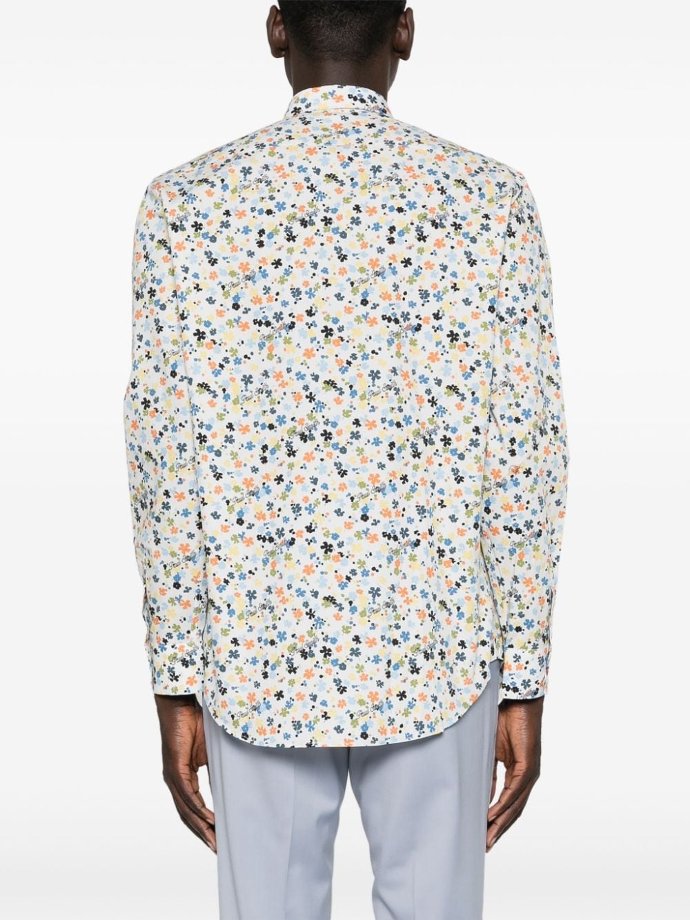 floral-print organic cotton shirt - 4