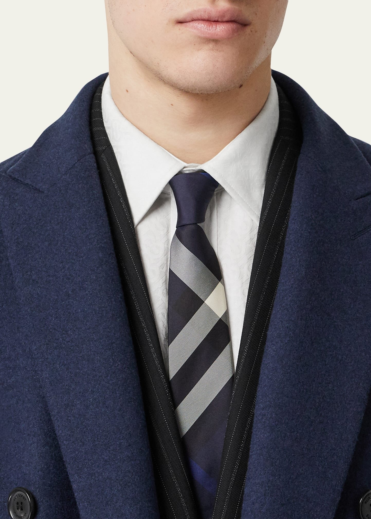 Men's Exploded Check Silk Tie - 3