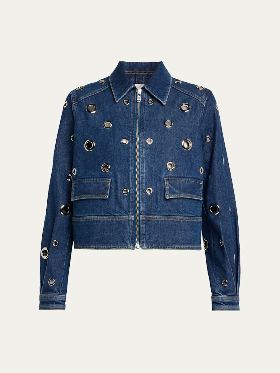 Harriet Embellished Denim Jacket - 1