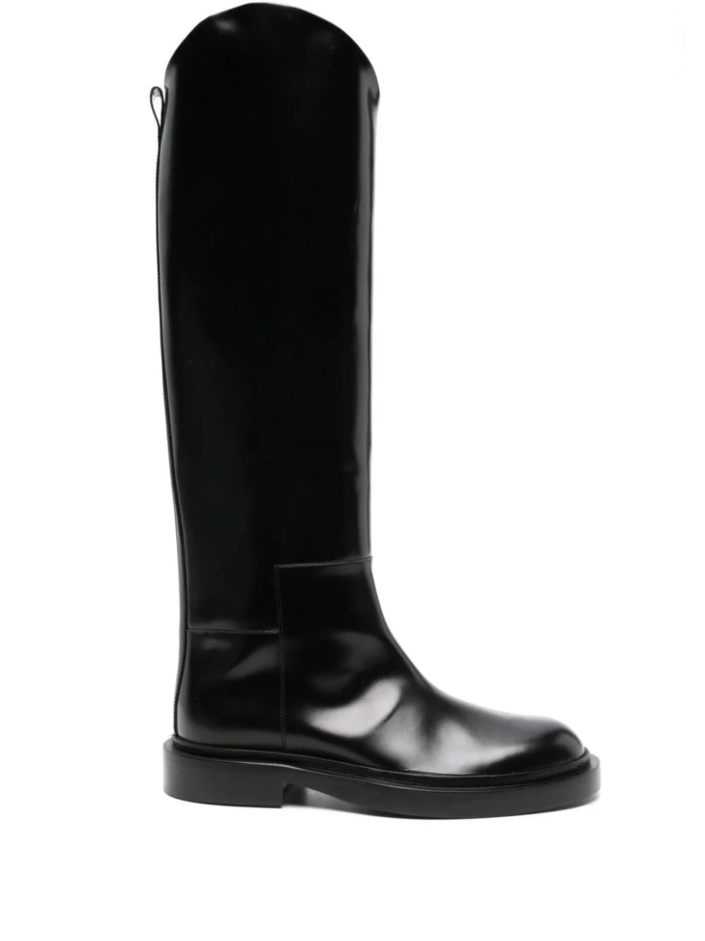 asymmetric leather boots - 1