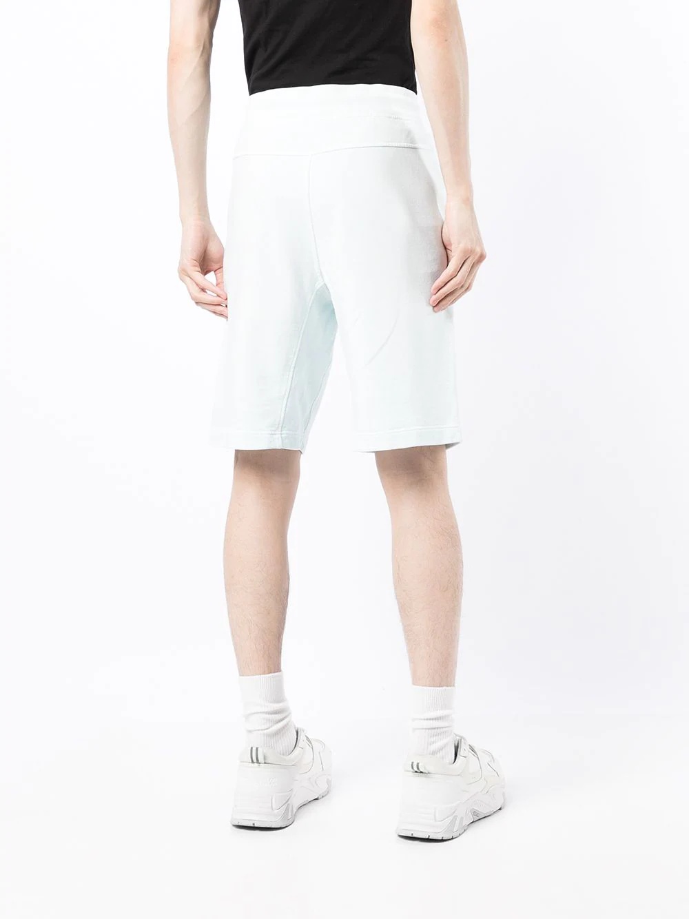 drawstring cotton track shorts - 4