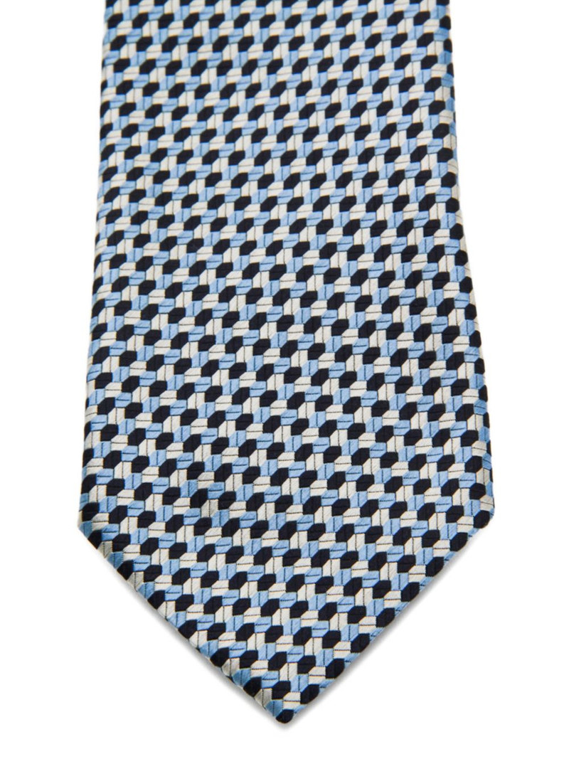 ZEGNA geometric-pattern tie outlook