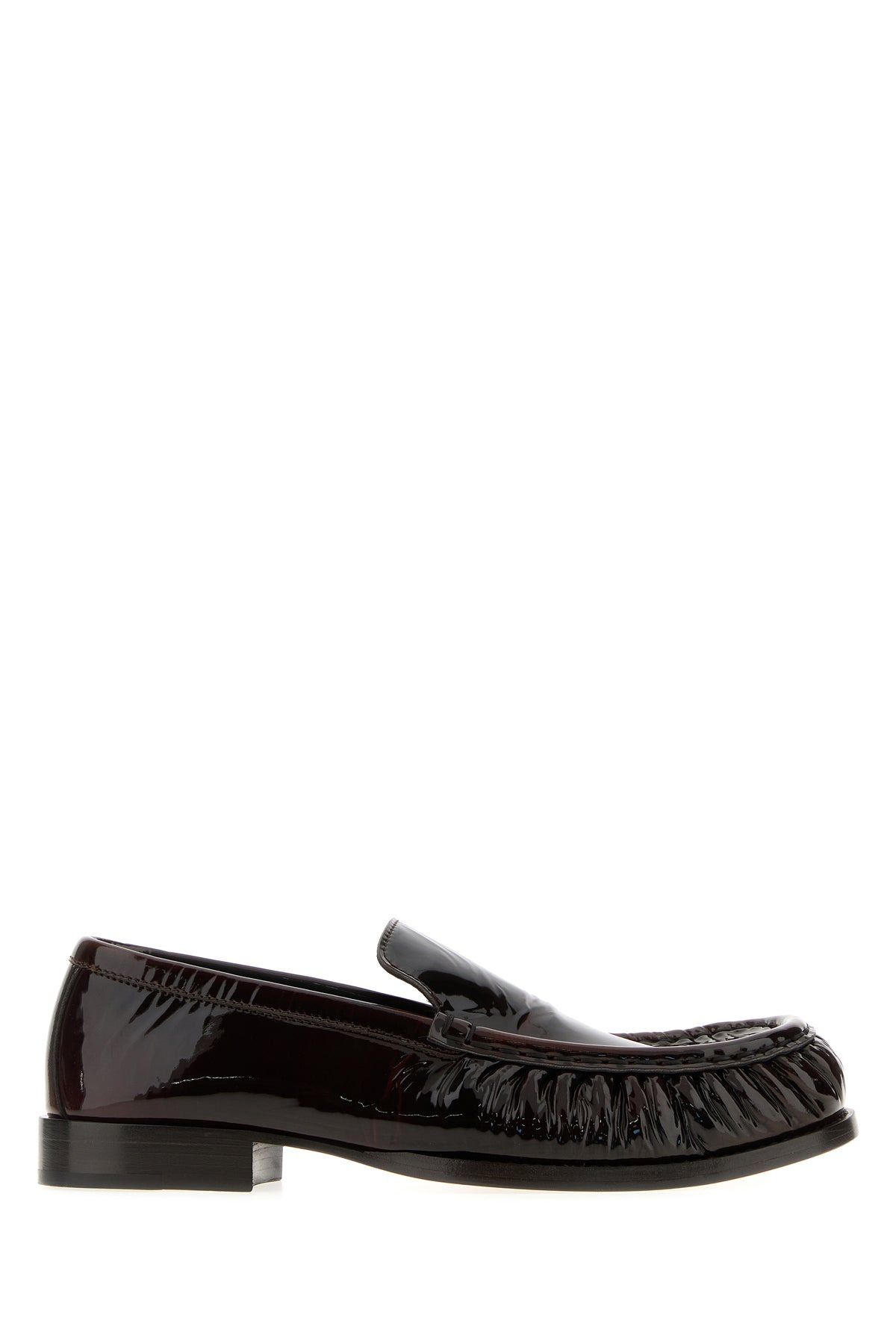 Dark brown leather loafers - 1