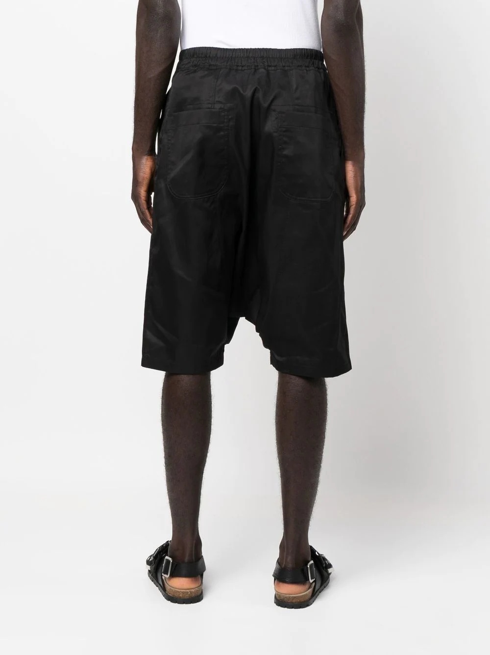 drop-crotch knee-length shorts - 4