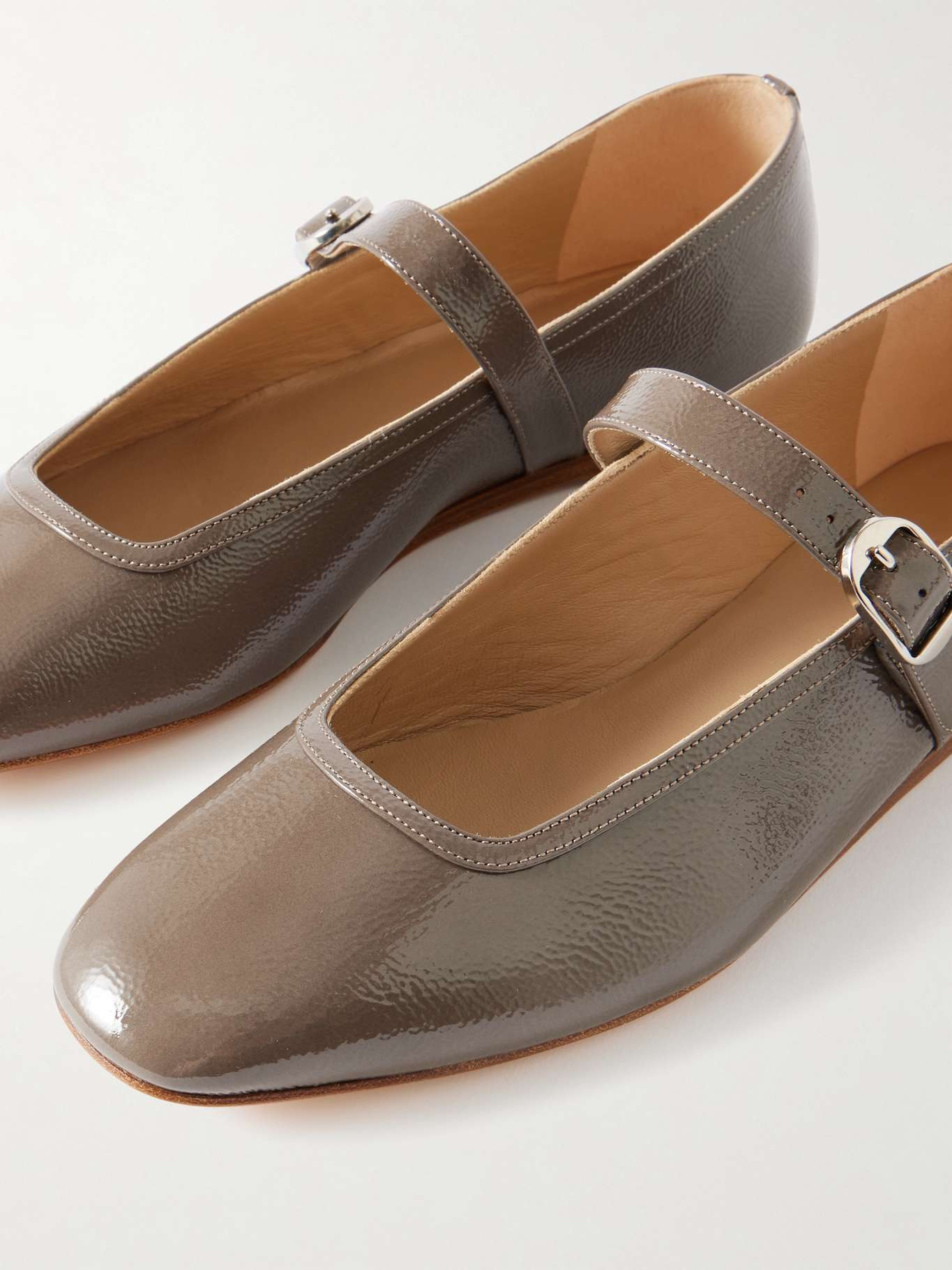 Patent-leather Mary Jane ballet flats - 4