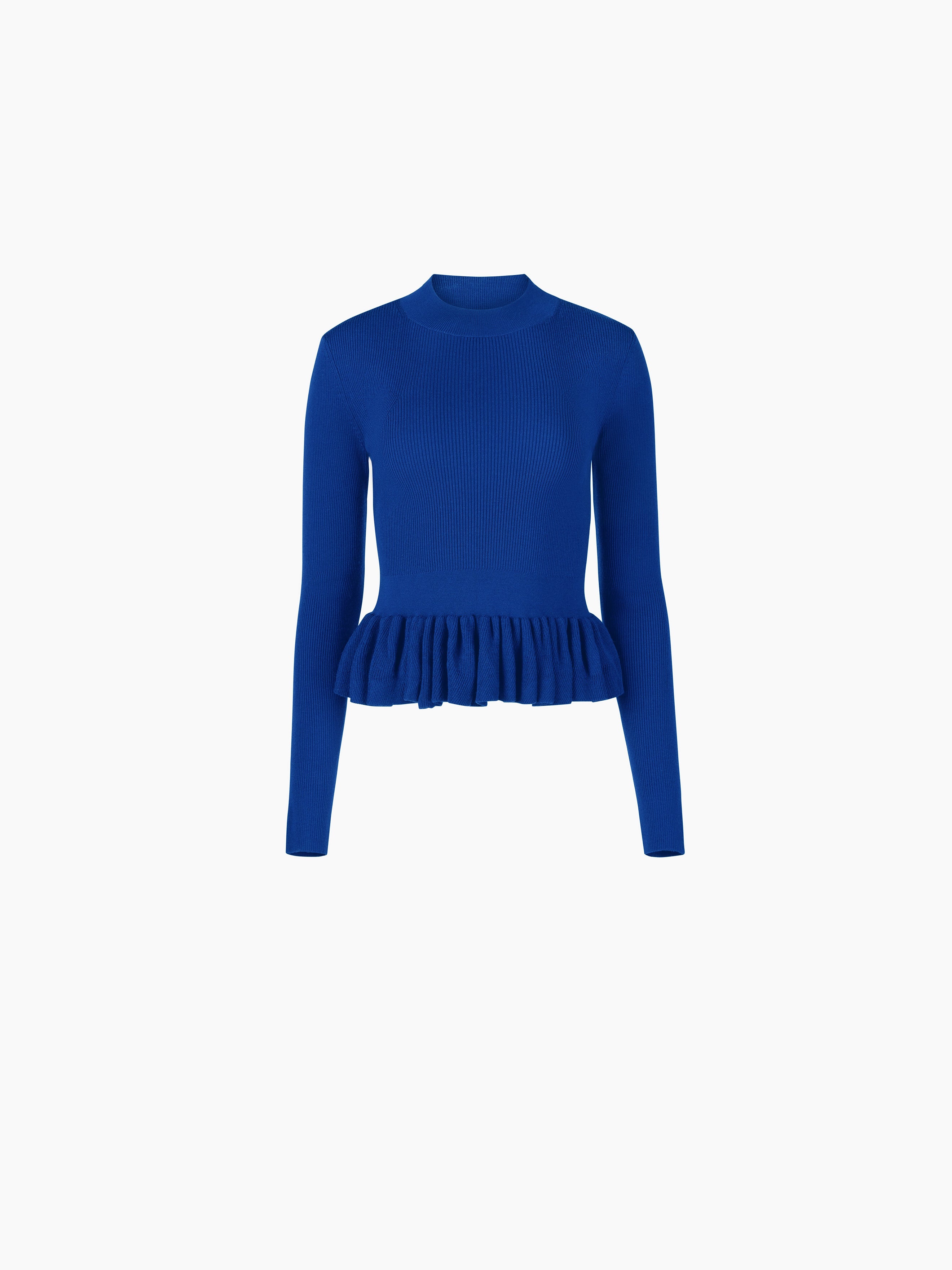 SWEATER WITH RUFFLE PEPLUM - 5
