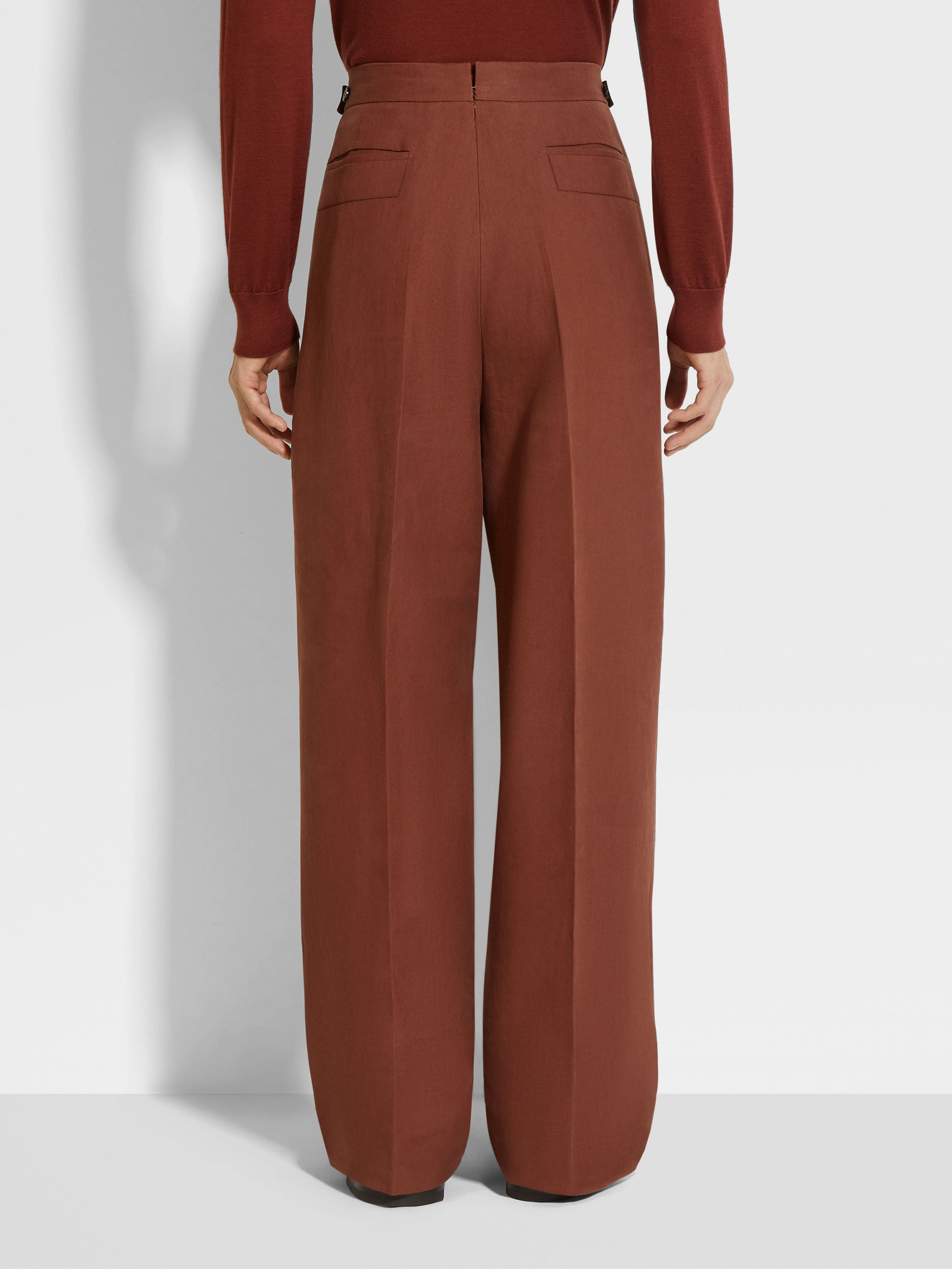 TOBACCO OASI LINO PANTS - 6