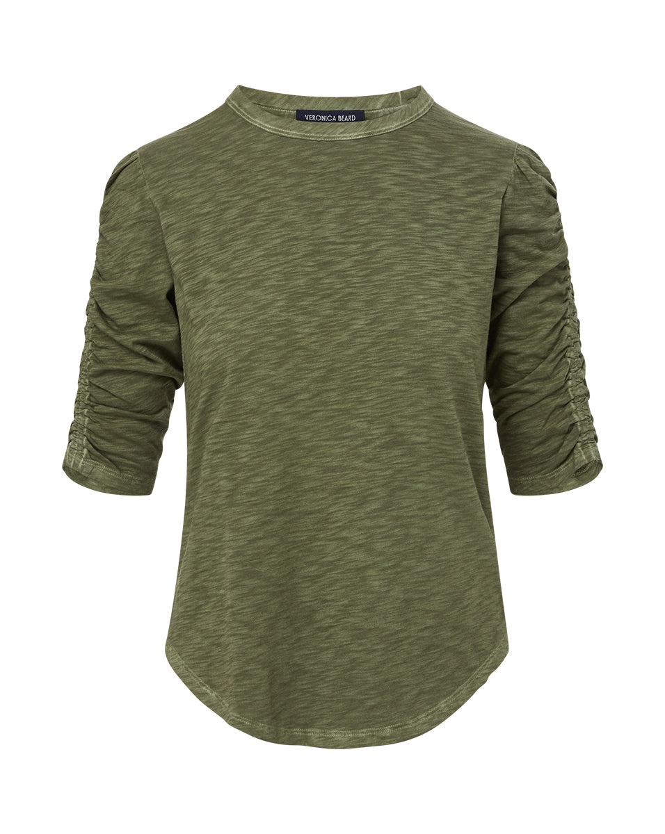 WALDORF RUCHED-SLEEVE TEE - 1