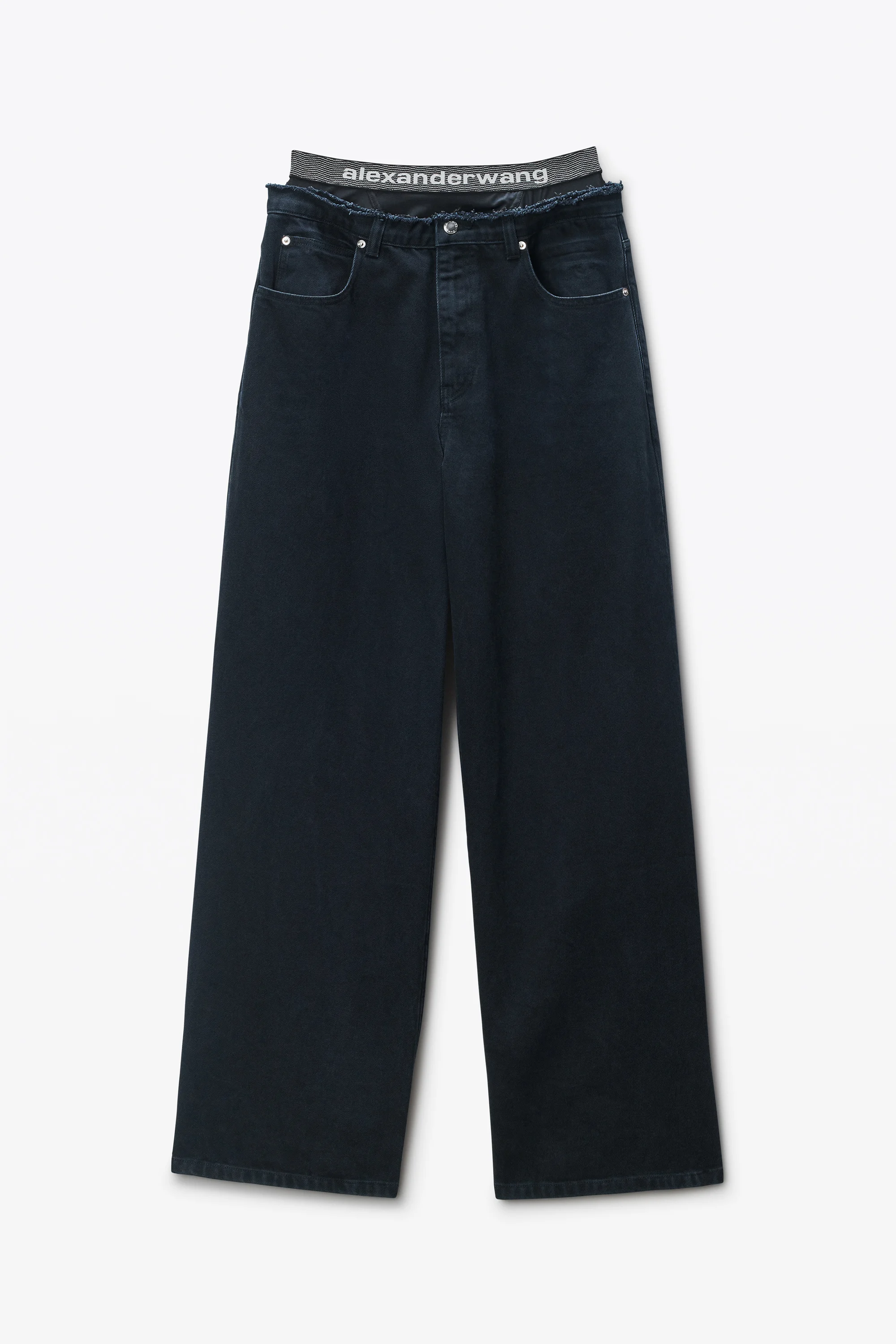 faded black pre-styled jeans - 1