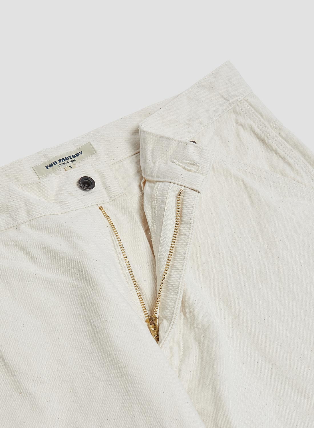 FOB Factory Cotton Duck Work Pant Ecru - 5