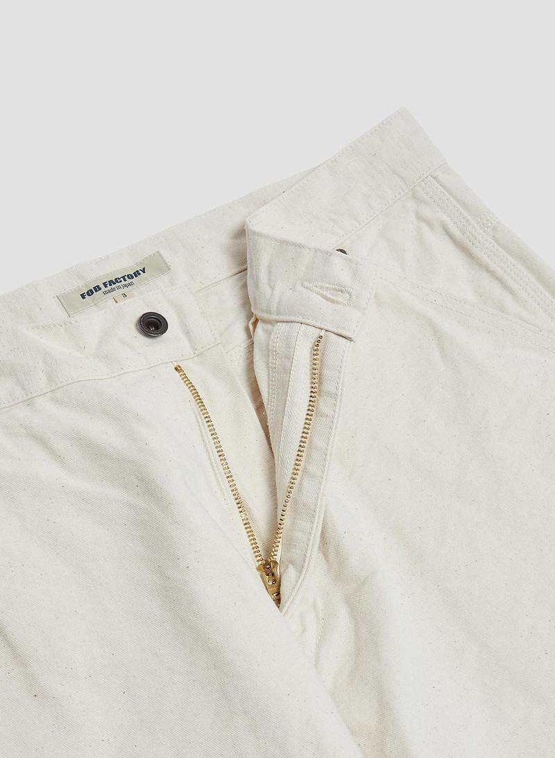FOB Factory Cotton Duck Work Pant Ecru 5