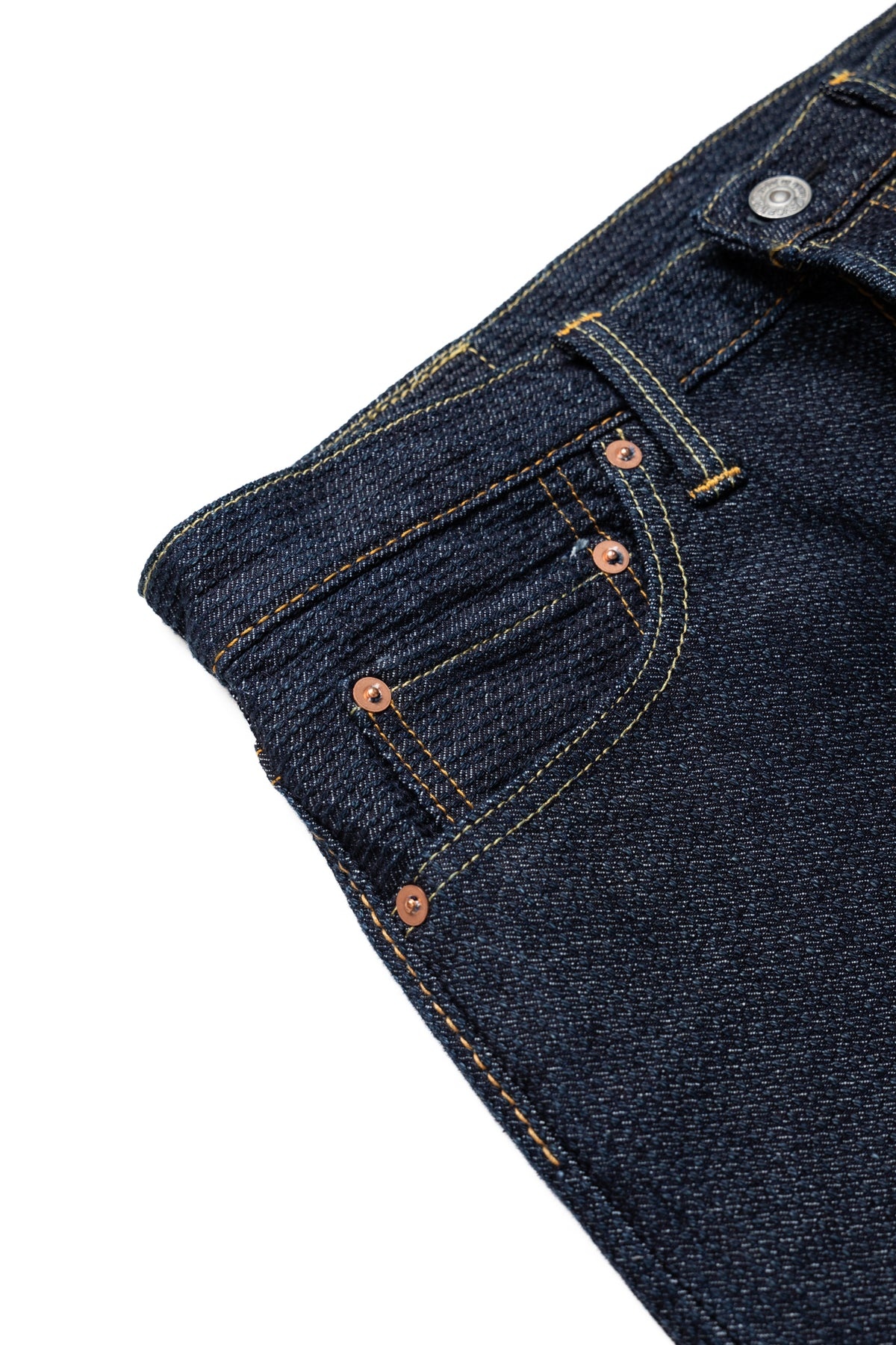 1170-2-ID Sashiko 5P Pants Relax Tapered - Indigo x Indigo - 8