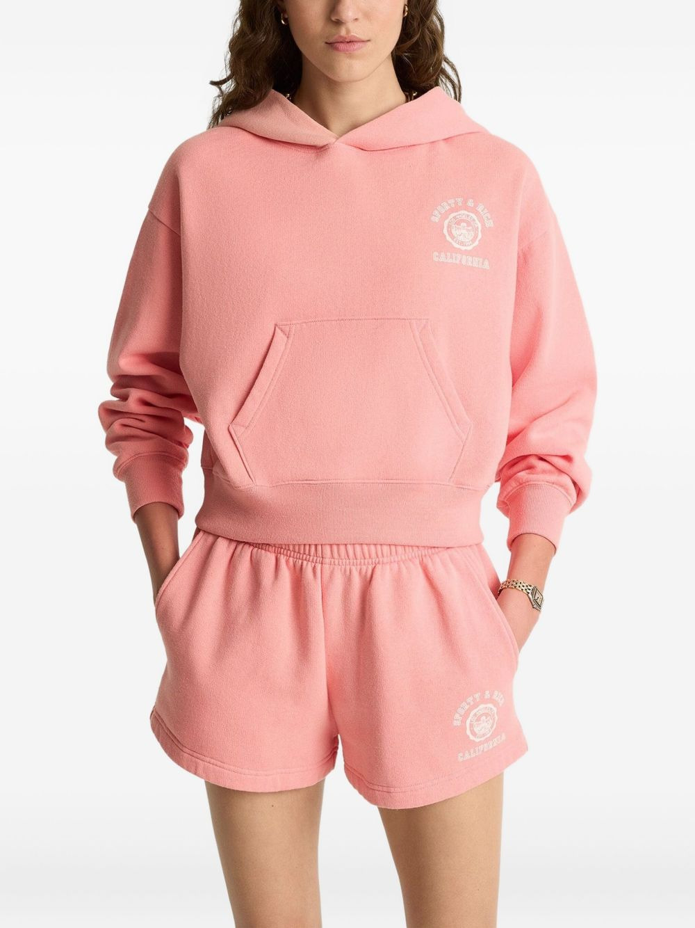 logo-print long-sleeve hoodie - 2
