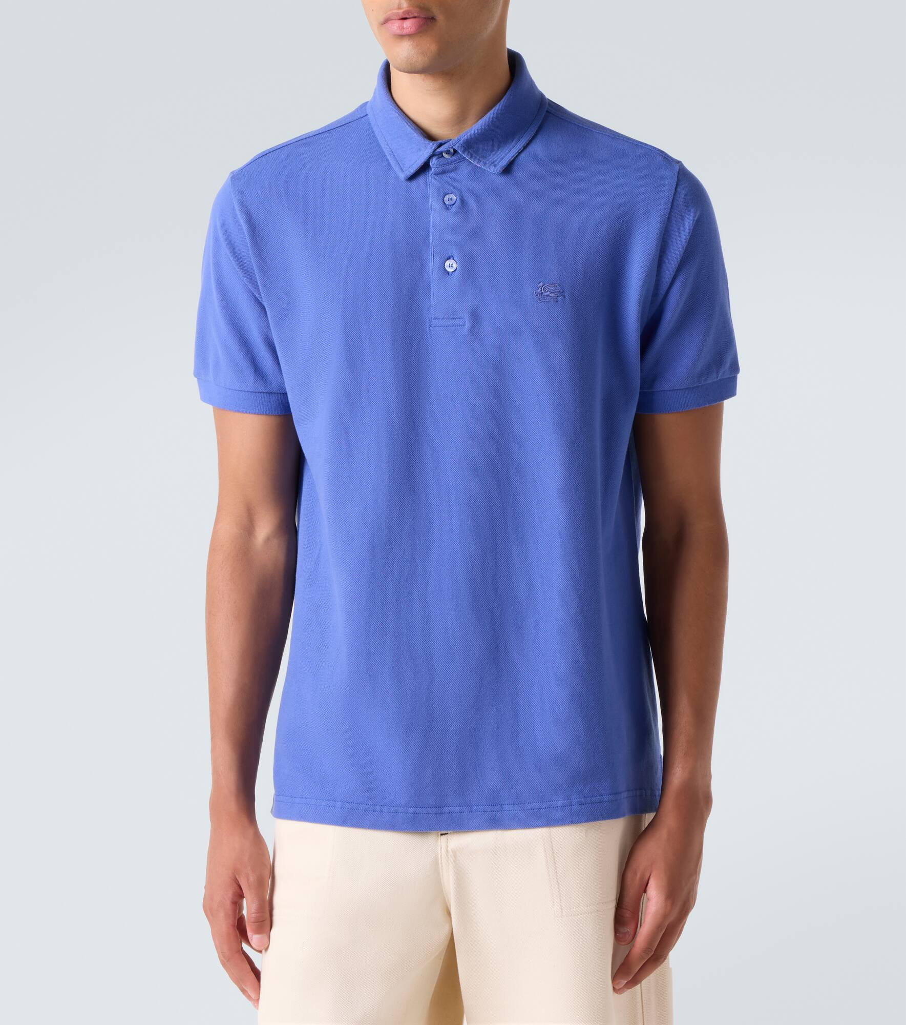 Pegaso cotton piqué polo shirt - 3