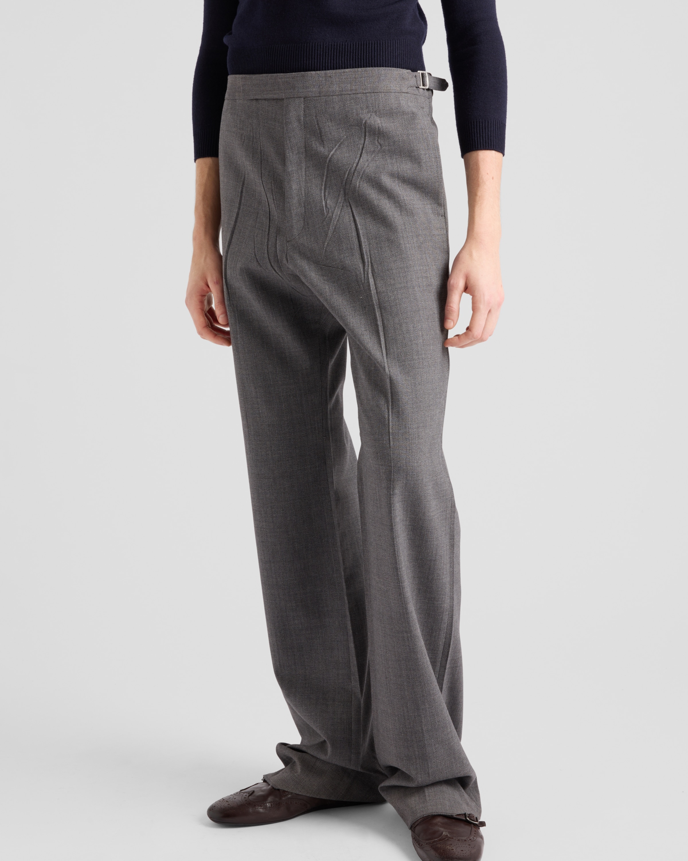 パンツ Prada Embroidered Wool Pant Prada Technical wool pants | REVERSIBLE