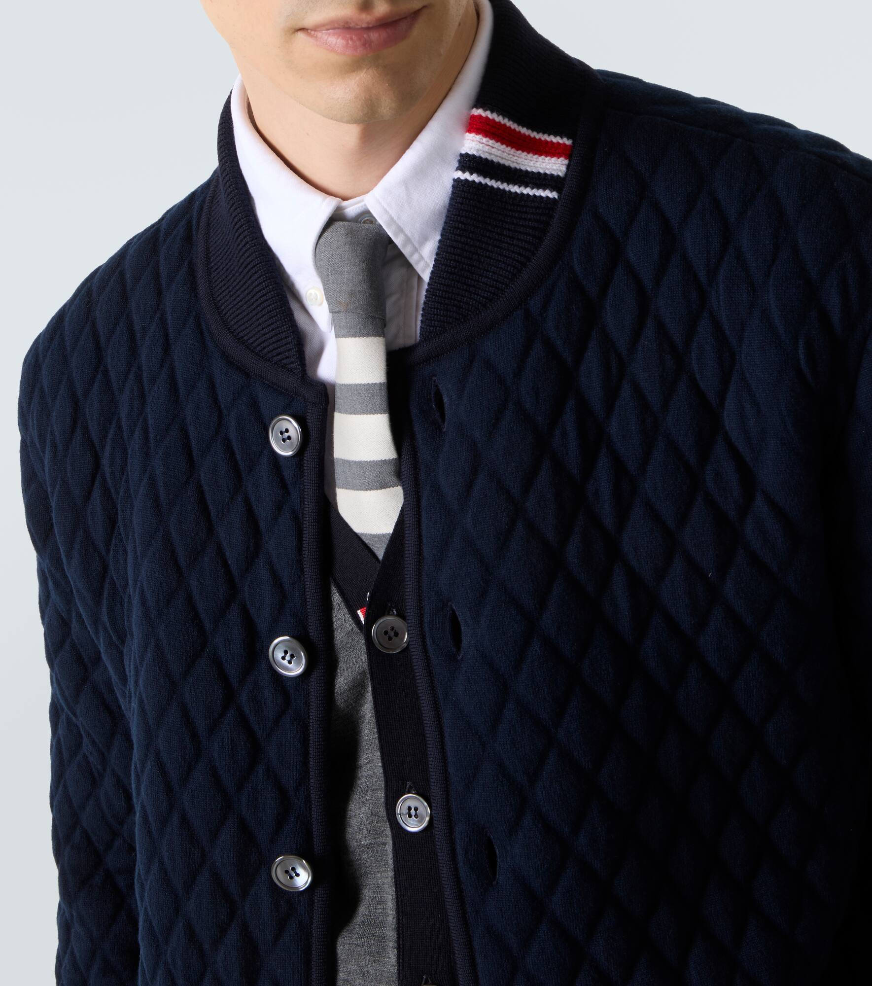 Quilted wool-blend jacket - 5