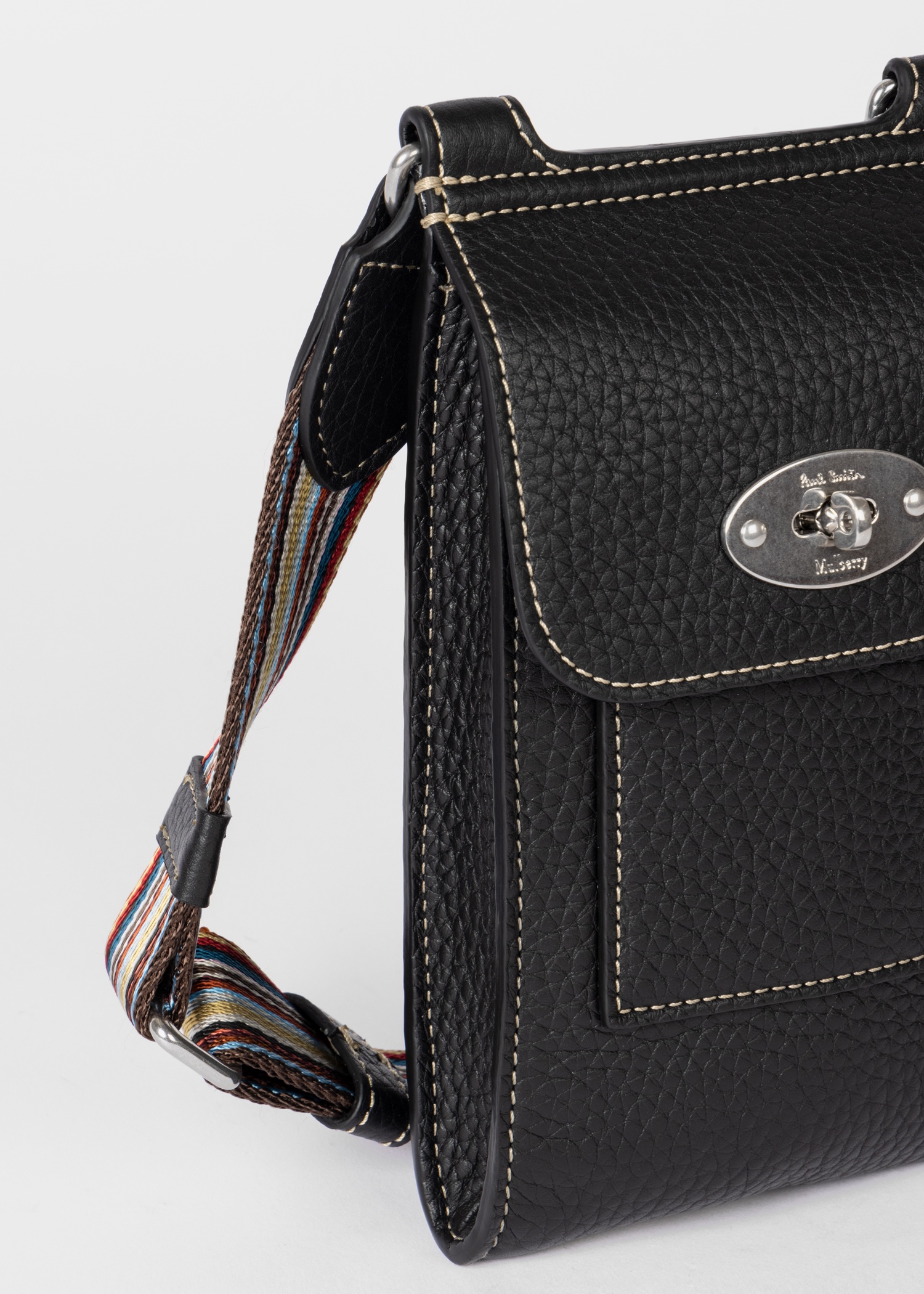 Mulberry x Paul Smith - Black Mini Antony Bag - 3