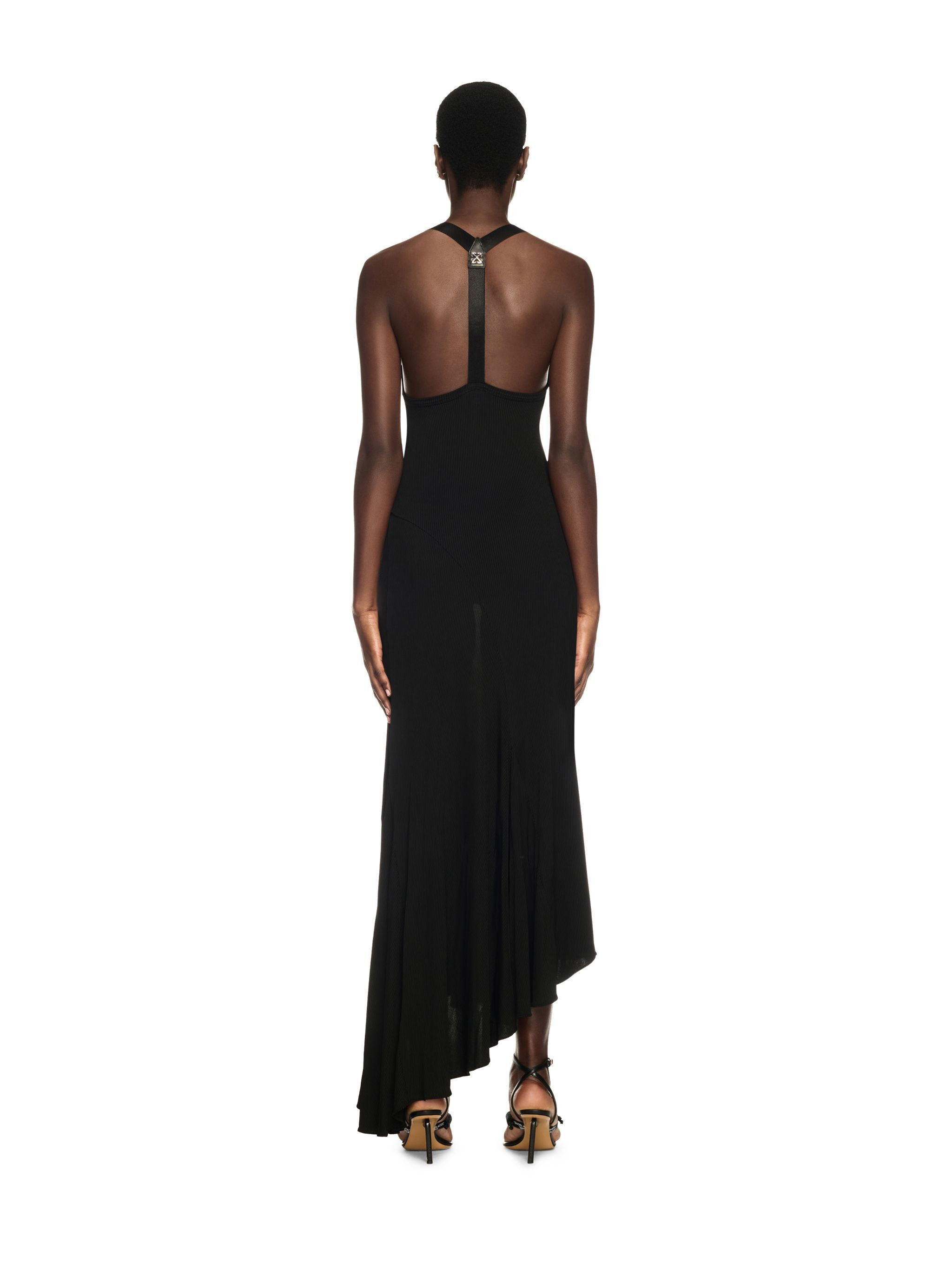Black Ribbed Dress - 4