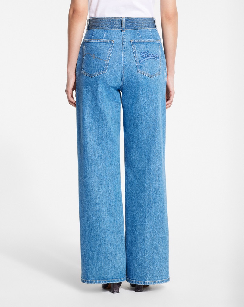 LANVIN LOGO EMBROIDERED PANTS - 3