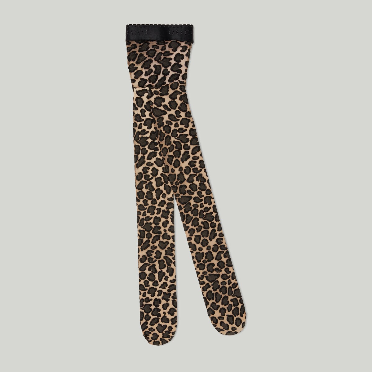 Stretch knit leopard print tights - 2