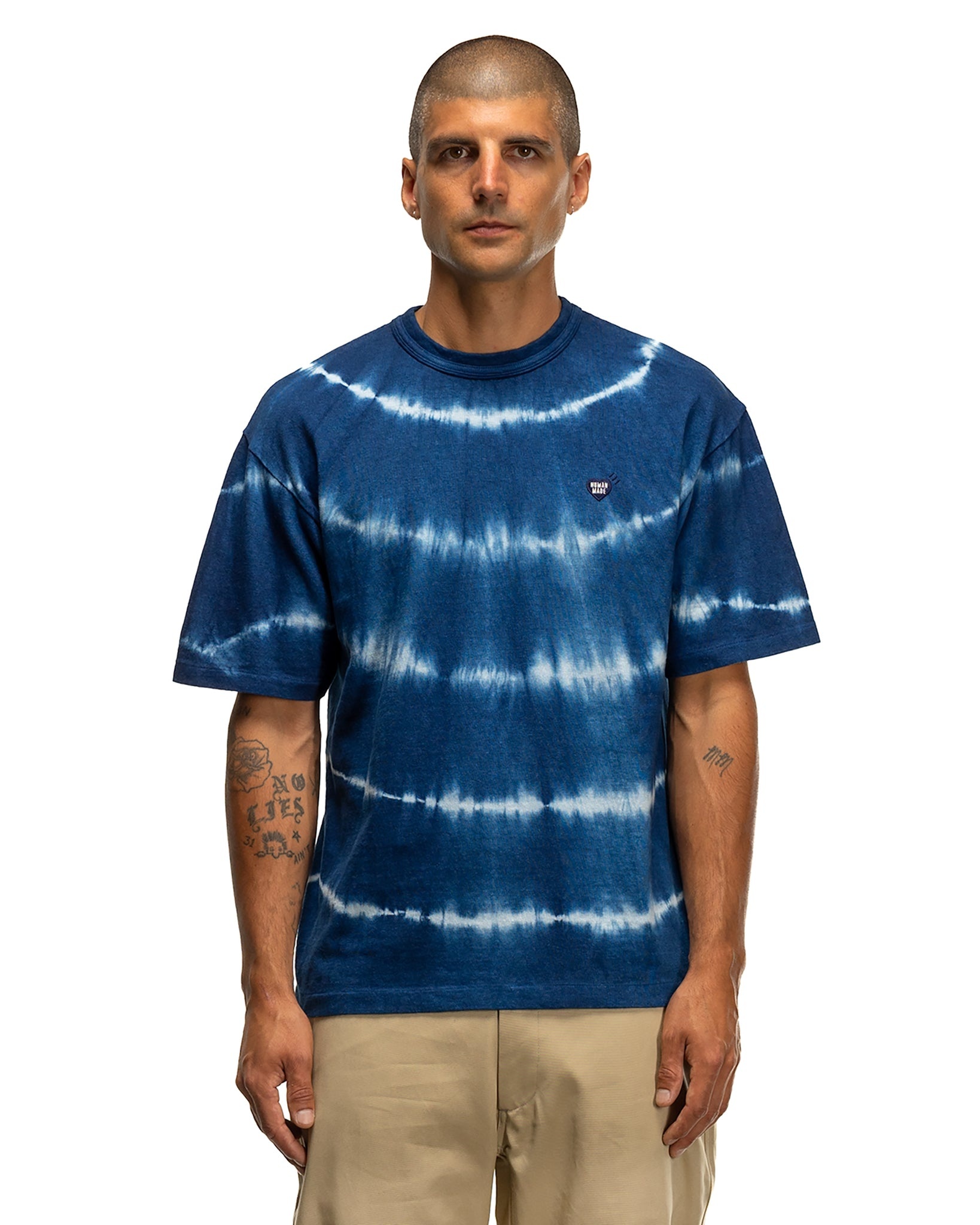 Human Made Indigo Dyed T-Shirt #2 Indigo - HM25CS052 | REVERSIBLE