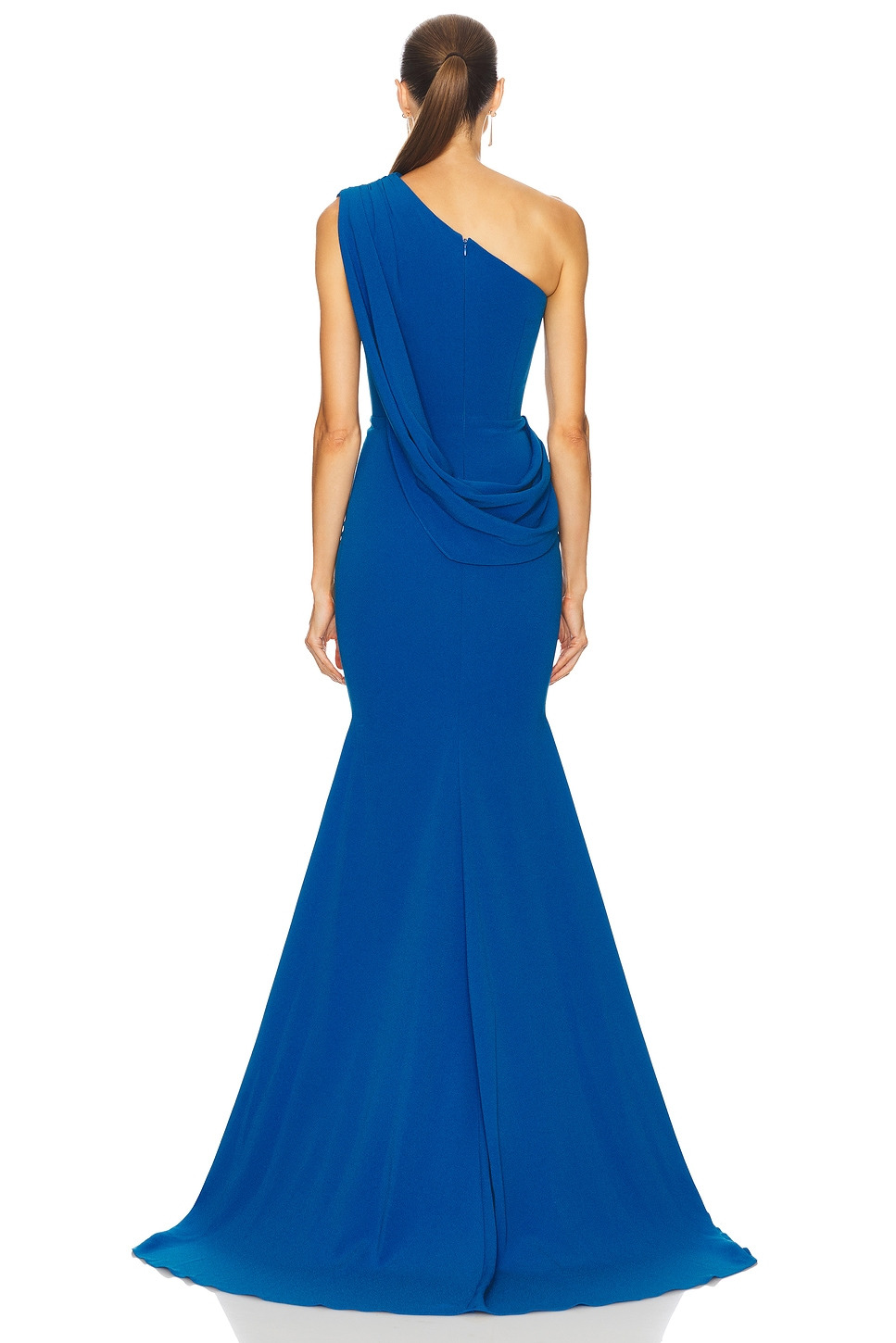 One Shoulder Drape Gown - 4