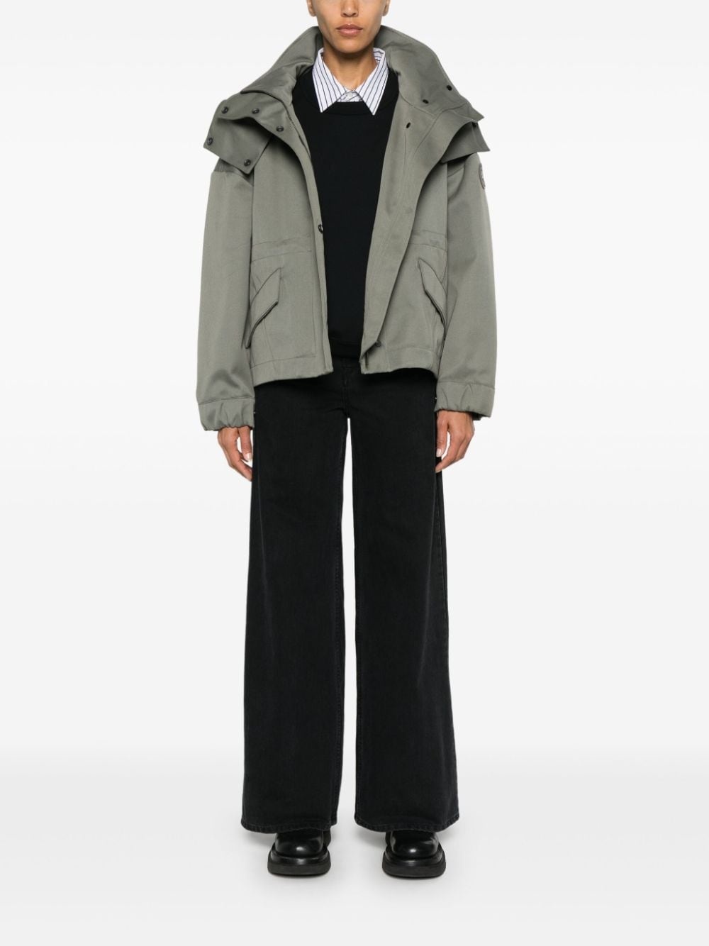 Olivine logo-appliqué jacket - 2