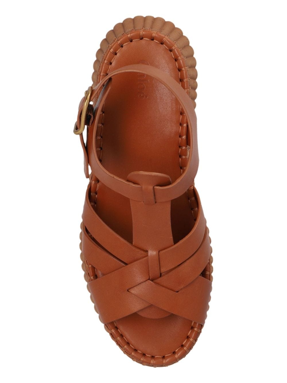 leather platform sandals - 6