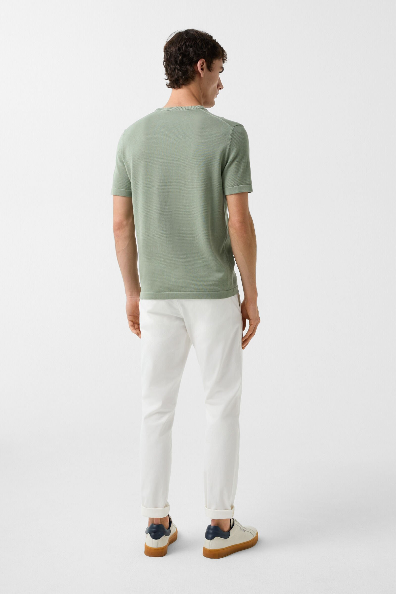 Knitted shirt Lloyd in Eucalyptus - 3