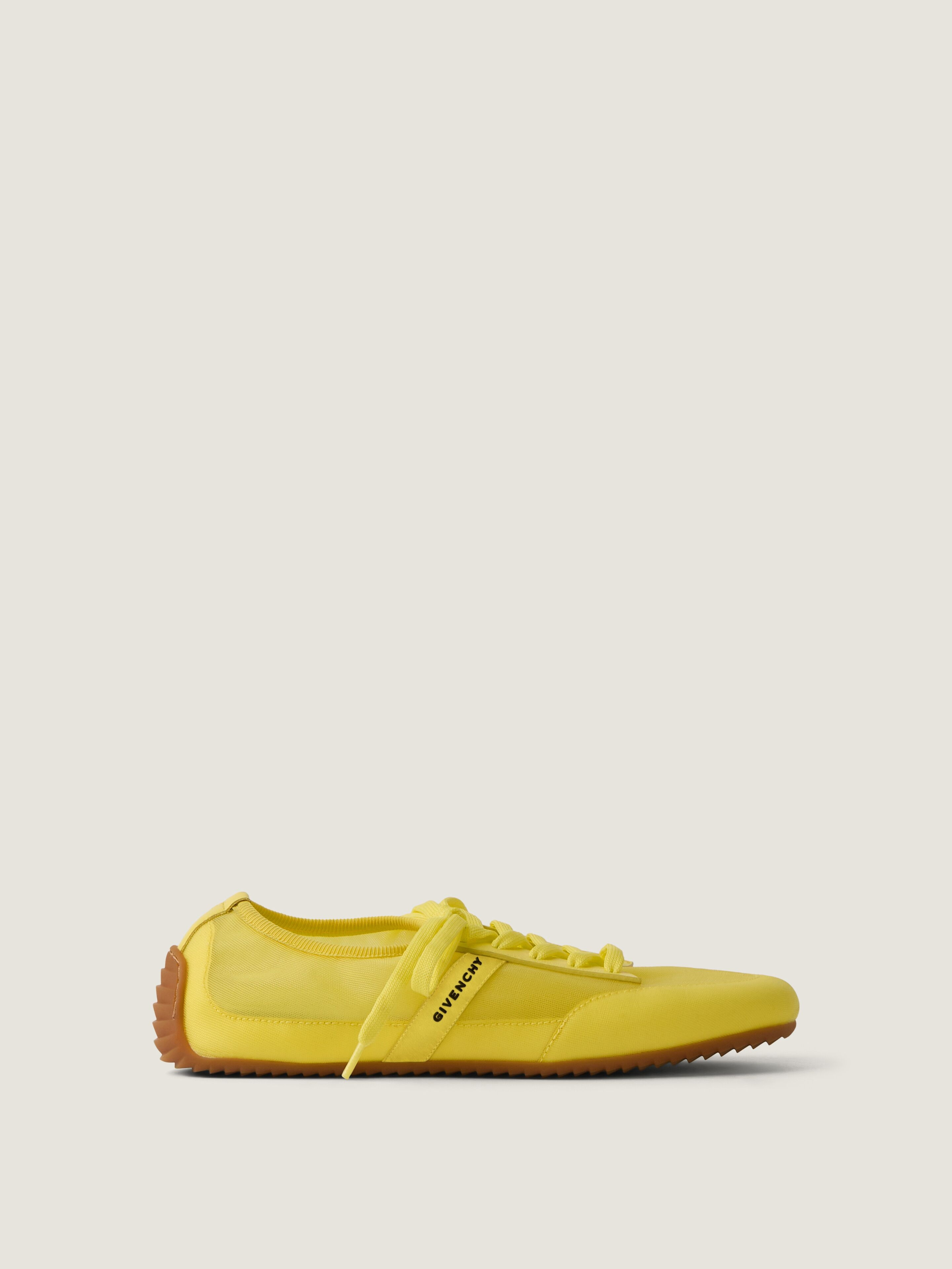SLIM SNEAKERS IN TRANSPARENT MESH AND LEATHER - 2