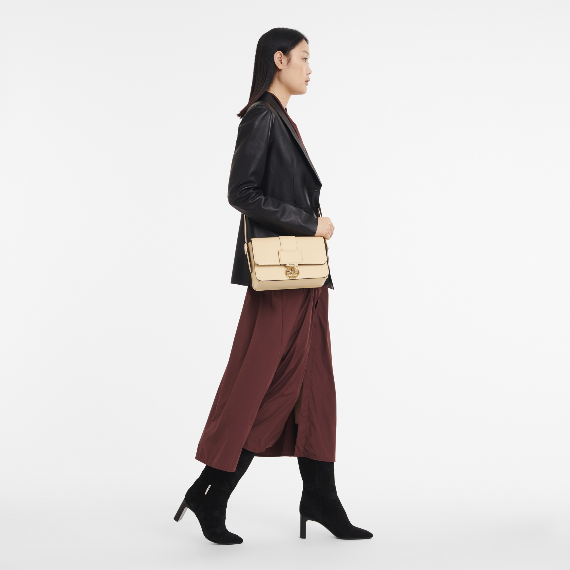 Box-Trot M Crossbody bag Straw - Leather - 2