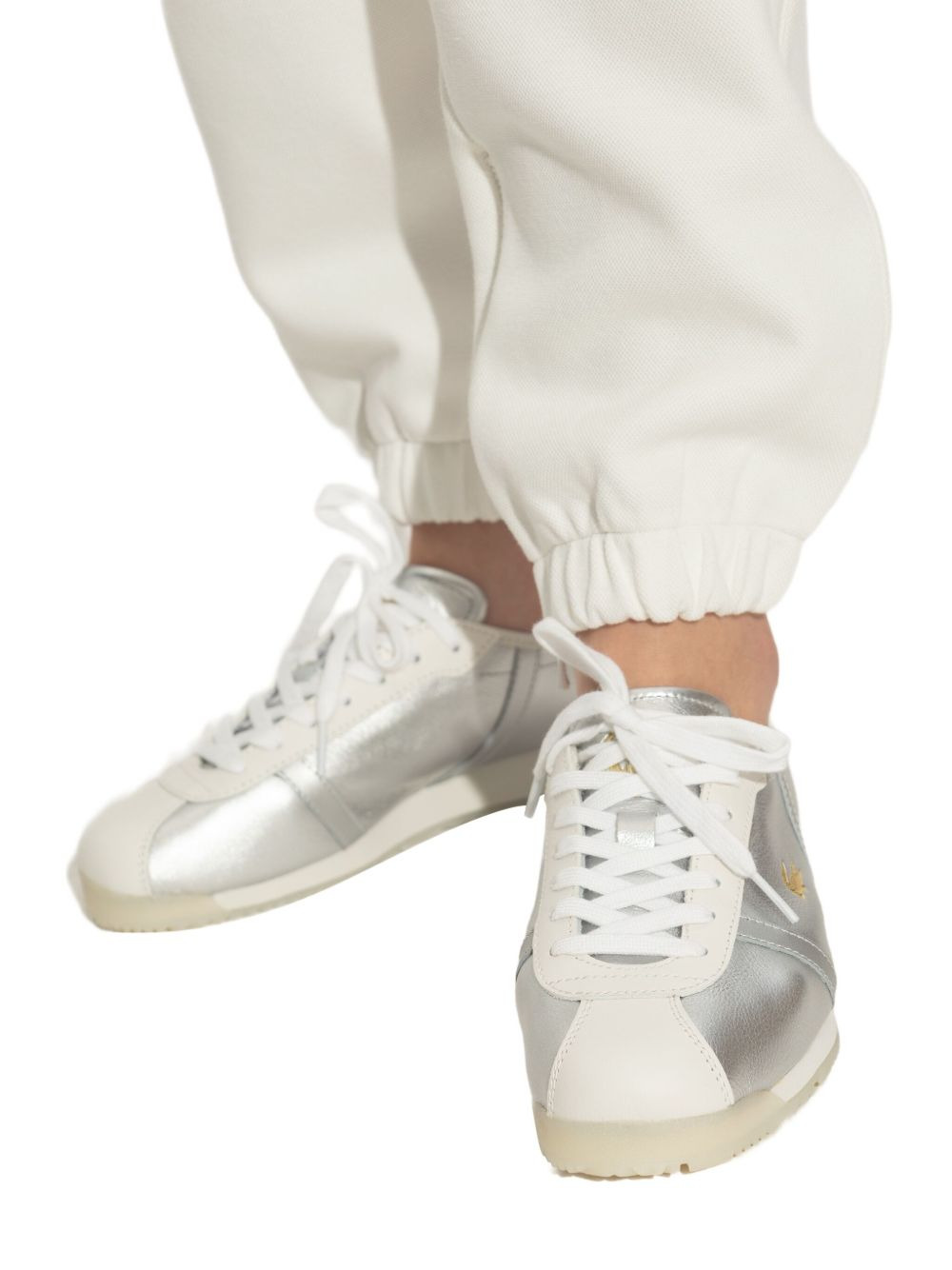 leather lace-up sneakers - 5